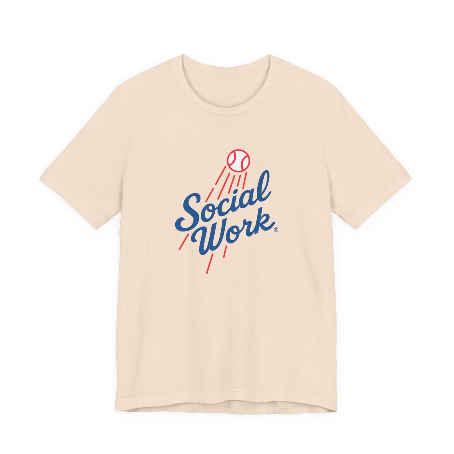 Social Work Vintage Baseball Tee – “Social Work” Script Graphic T‑Shirt