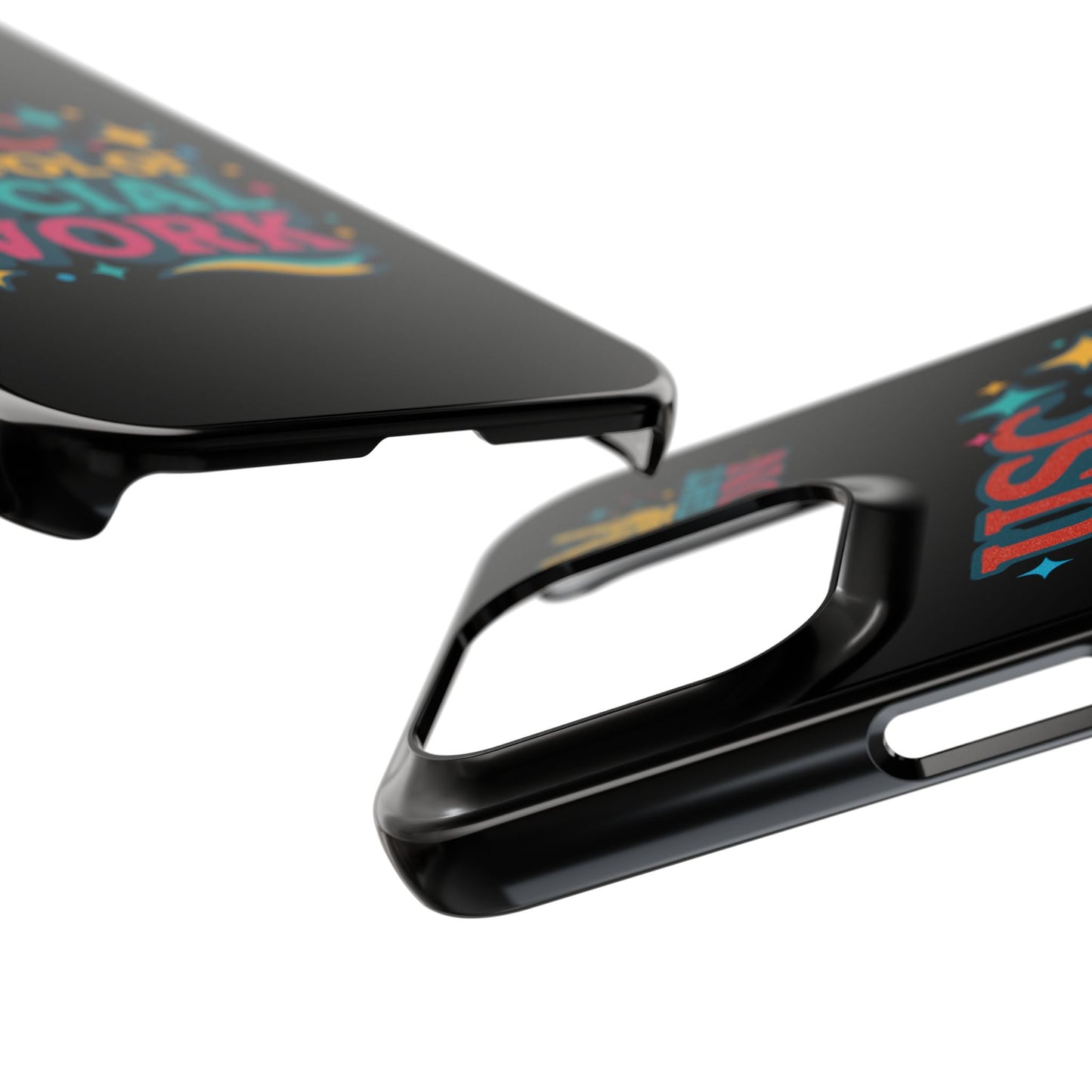 USC Trojans Slim I-Phone Case - School of Social Work - Glitter Style (Black)