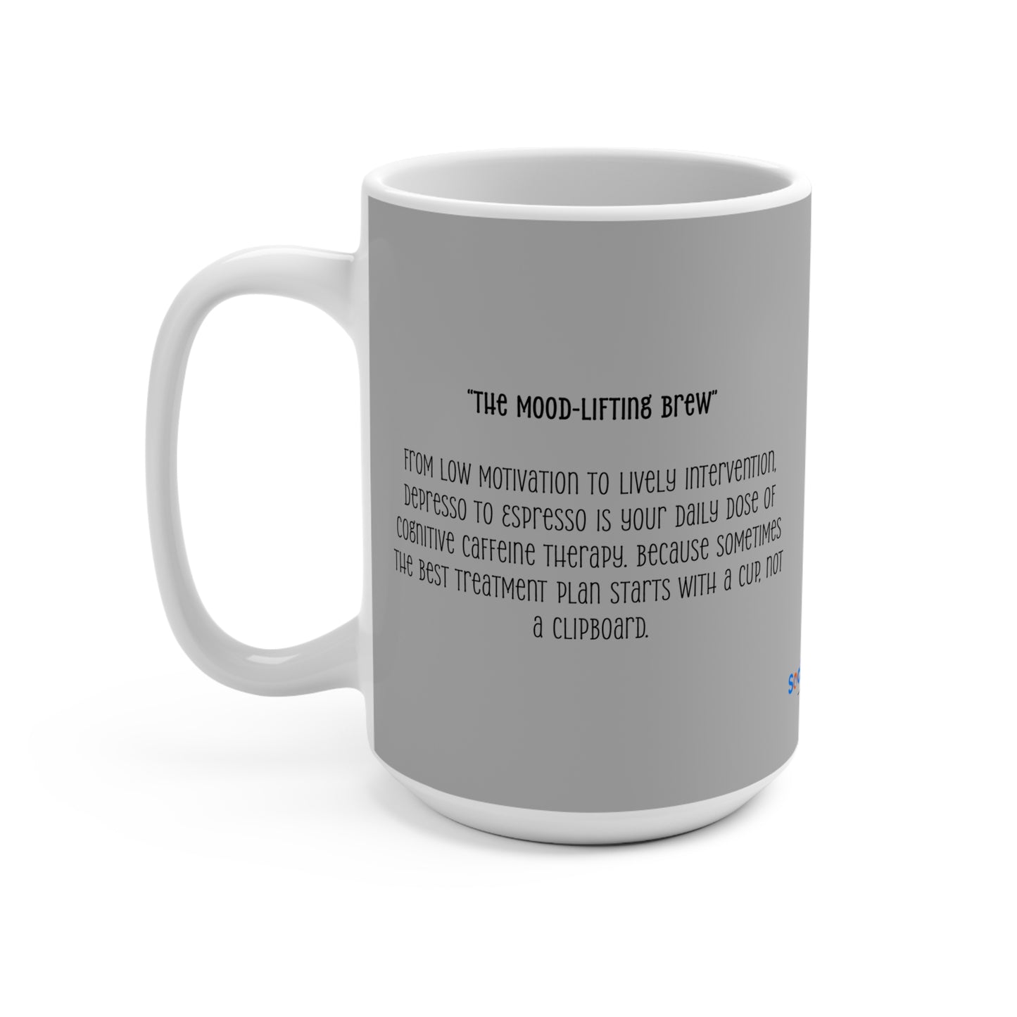 Depresso to Espresso 15oz Coffee Mug — Funny Mood-Boosting Tea Cup (Matches Coffee!)