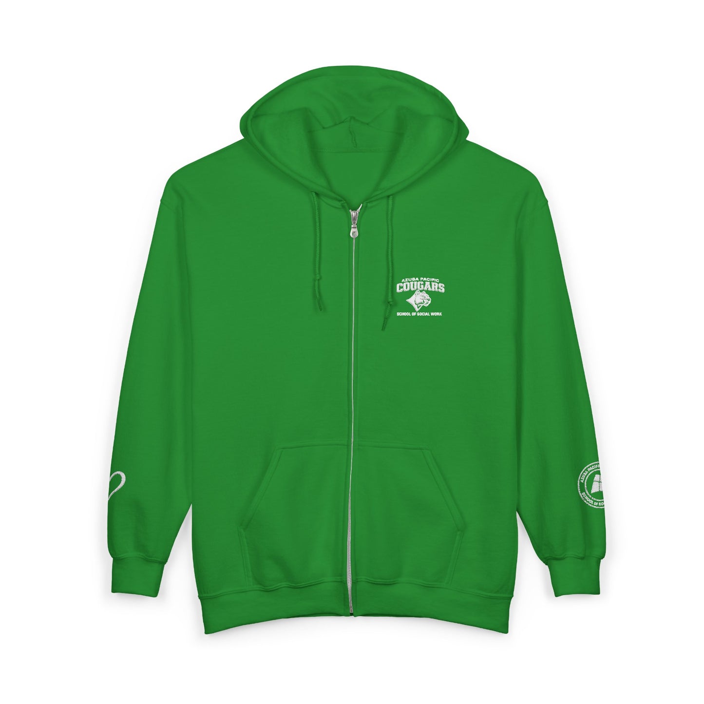 Azusa Pacific University- School of Social Work -Unisex Heavy Blend™ Full Zip Hooded Sweatshirt - Ultimate Comfort for Fans
