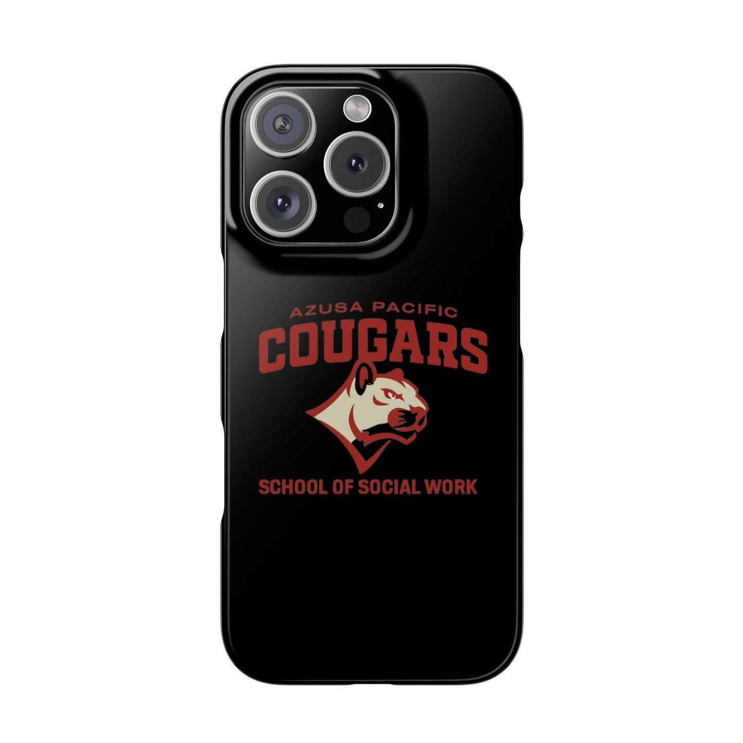 Azuza Pacific University - Slim I-Phone Case - School of Social Work (Black)
