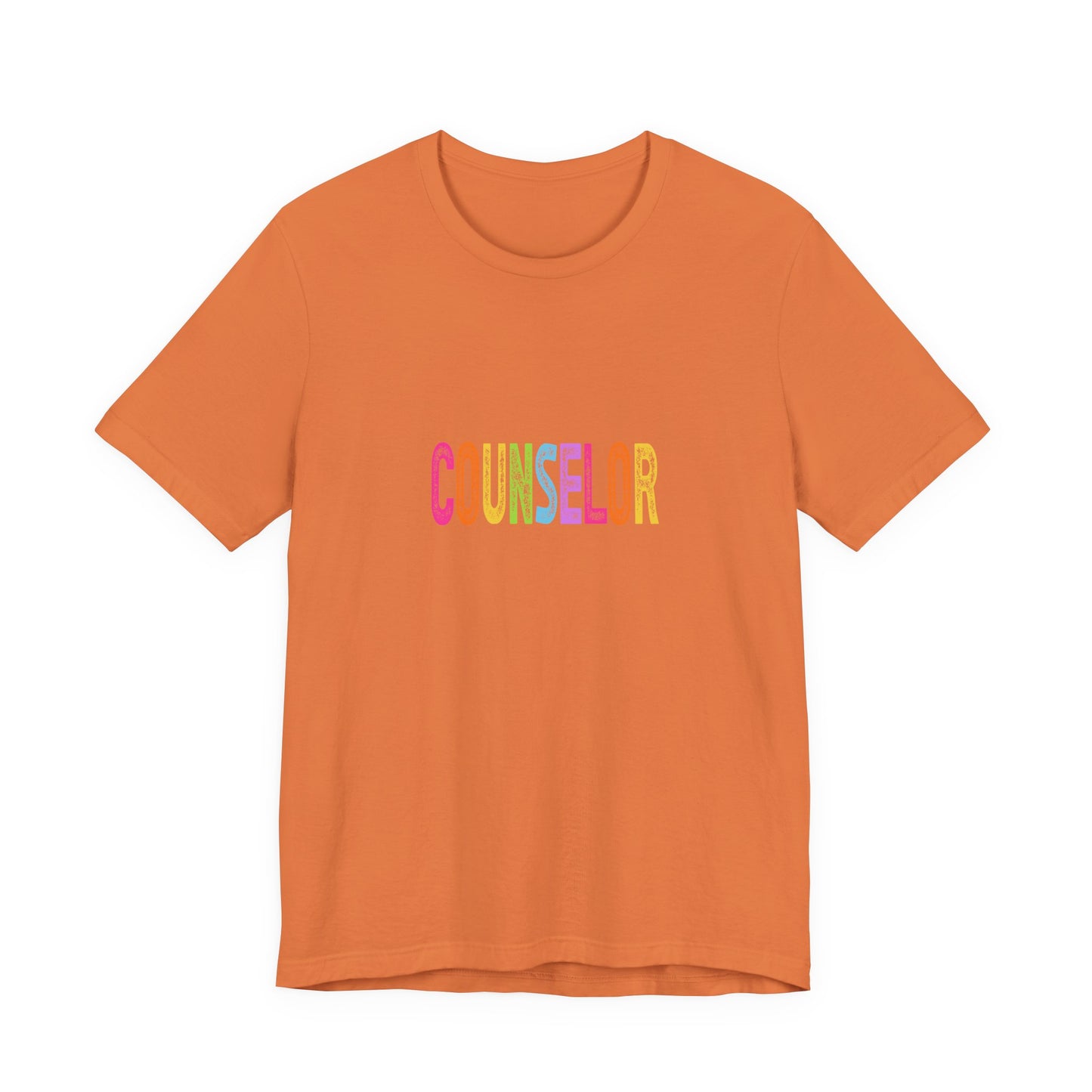 (Unisex) Counselor Rainbow Tee — Pastel 'COUNSELOR' Short Sleeve Shirt