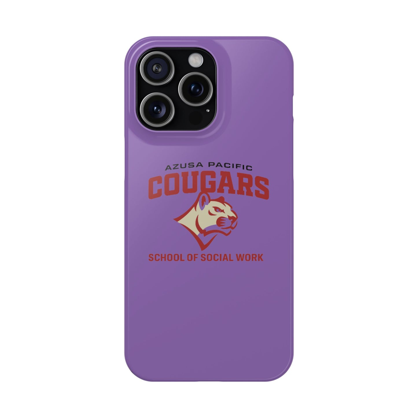 Azuza Pacific University - Slim I-Phone Case - School of Social Work (Light Purple)