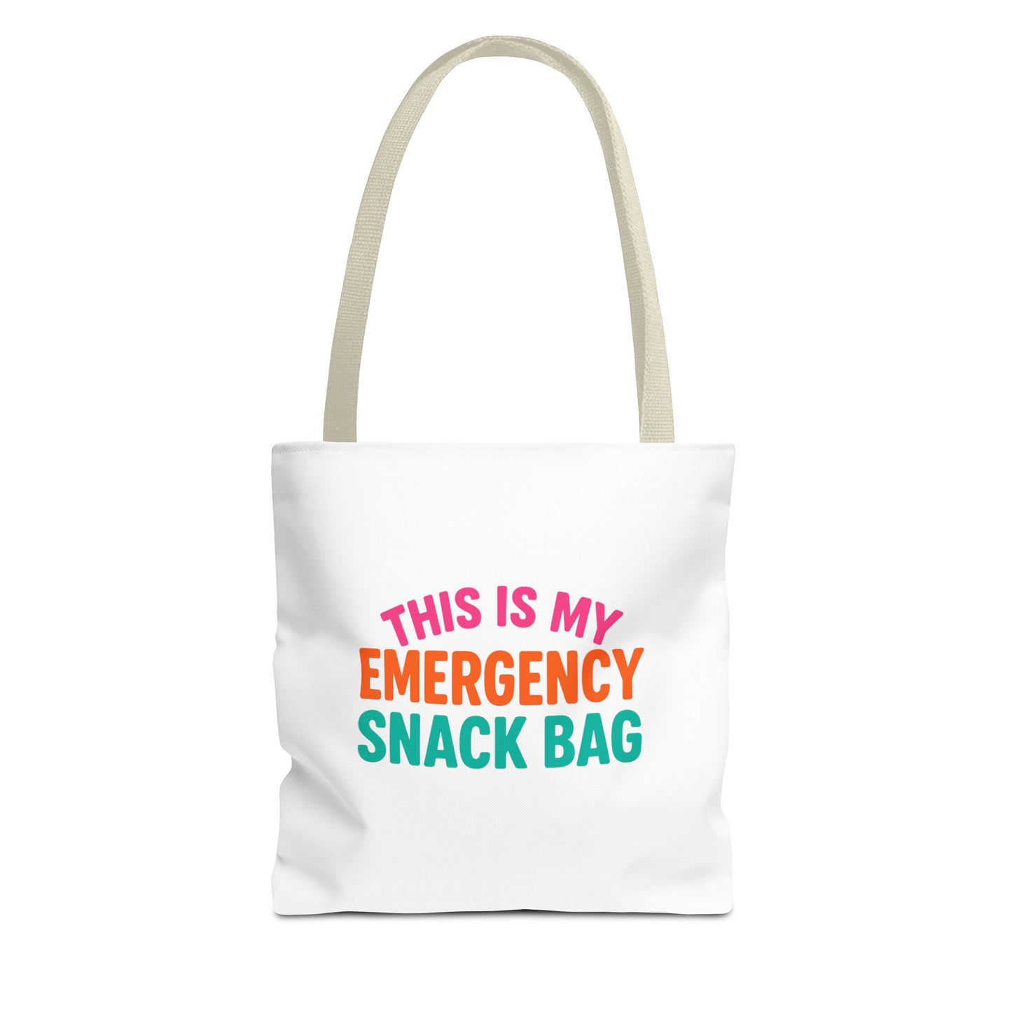 Snack Emergency Tote Bag — "This Is My Emergency Snack Bag" Cute Grocery/Everyday Carry (Social Work/Mental Health)