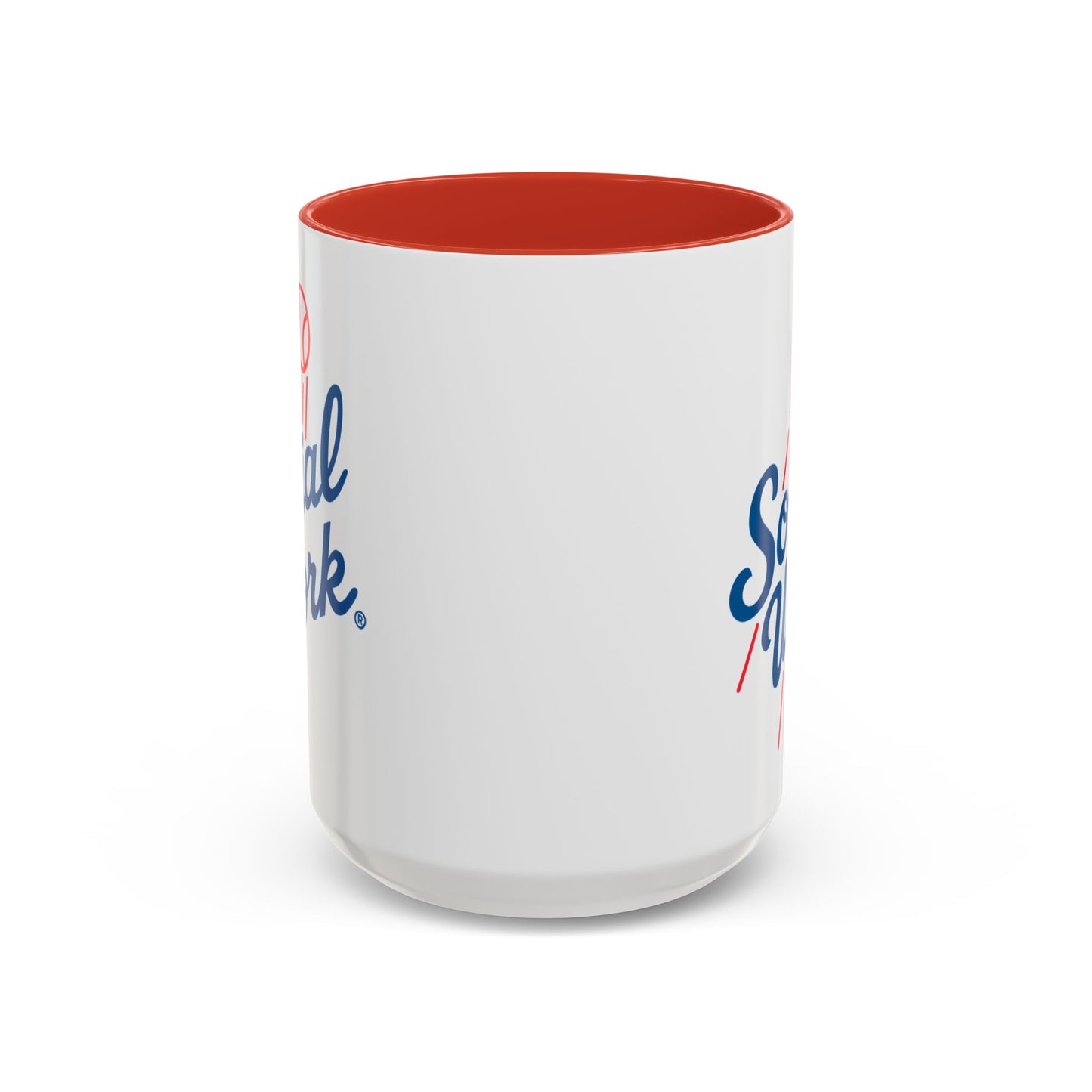 Social Work Baseball Coffee Mug — Retro Script Accent 15oz