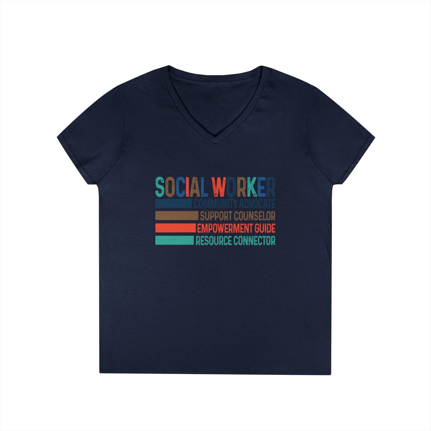 Social Worker V-Neck Tee — Retro & Fun Graphic Shirt