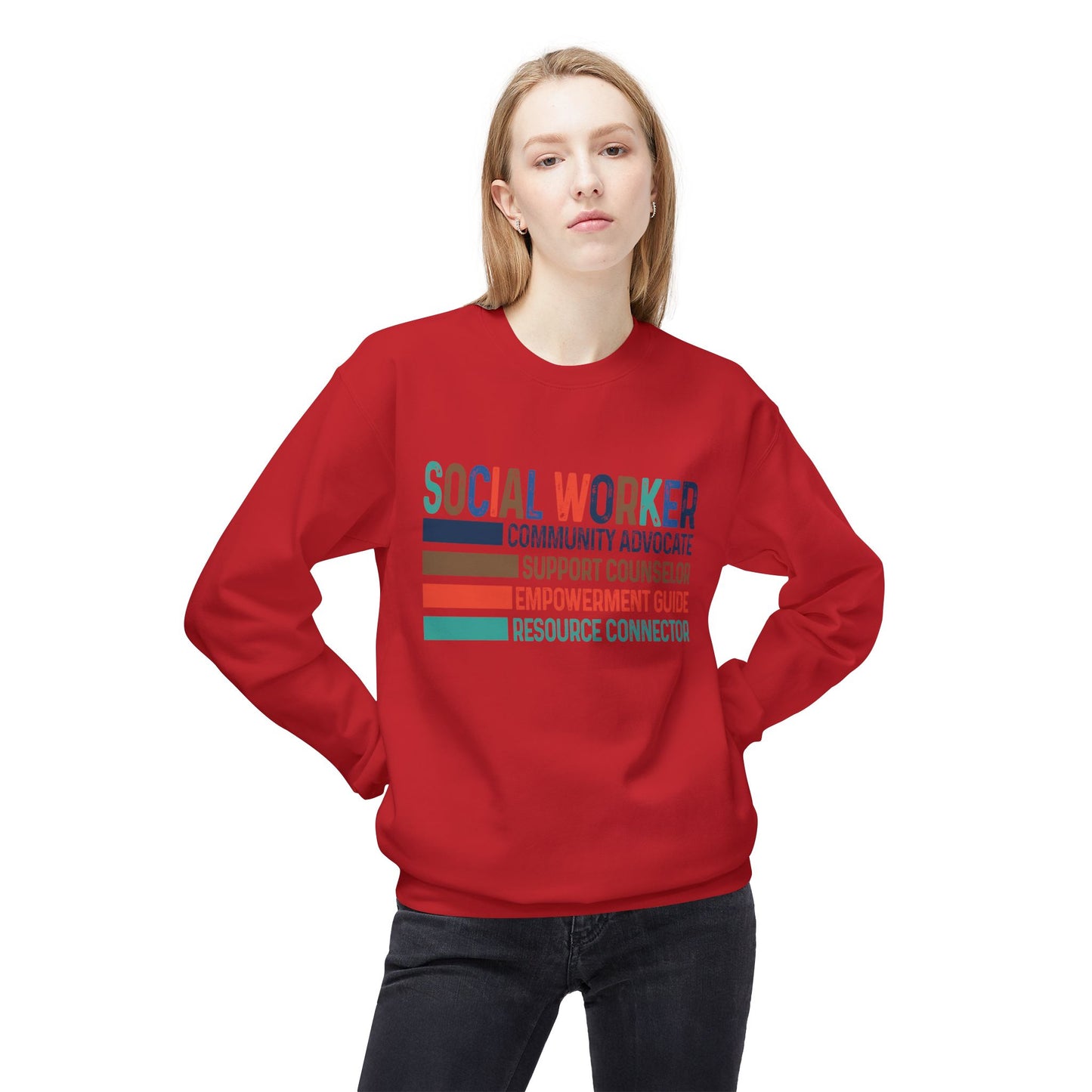 Social Worker Crewneck Sweatshirt — Retro & Fun Design