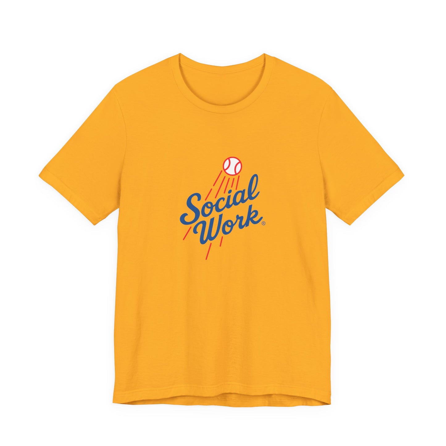 Men's Social Work Baseball Tee — Retro Script Social Worker T-Shirt
