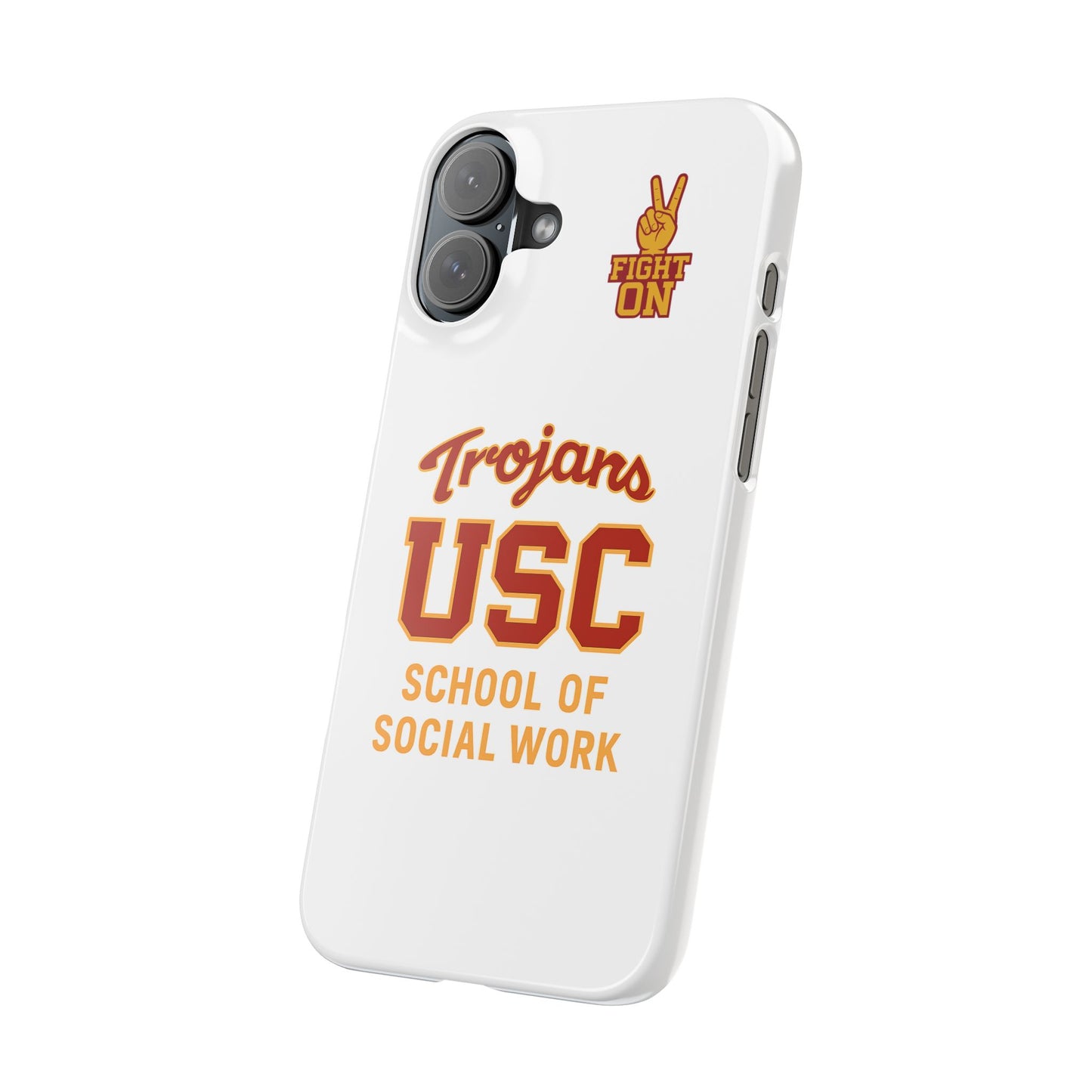 USC Trojans Slim I-Phone Case - School of Social Work (White)