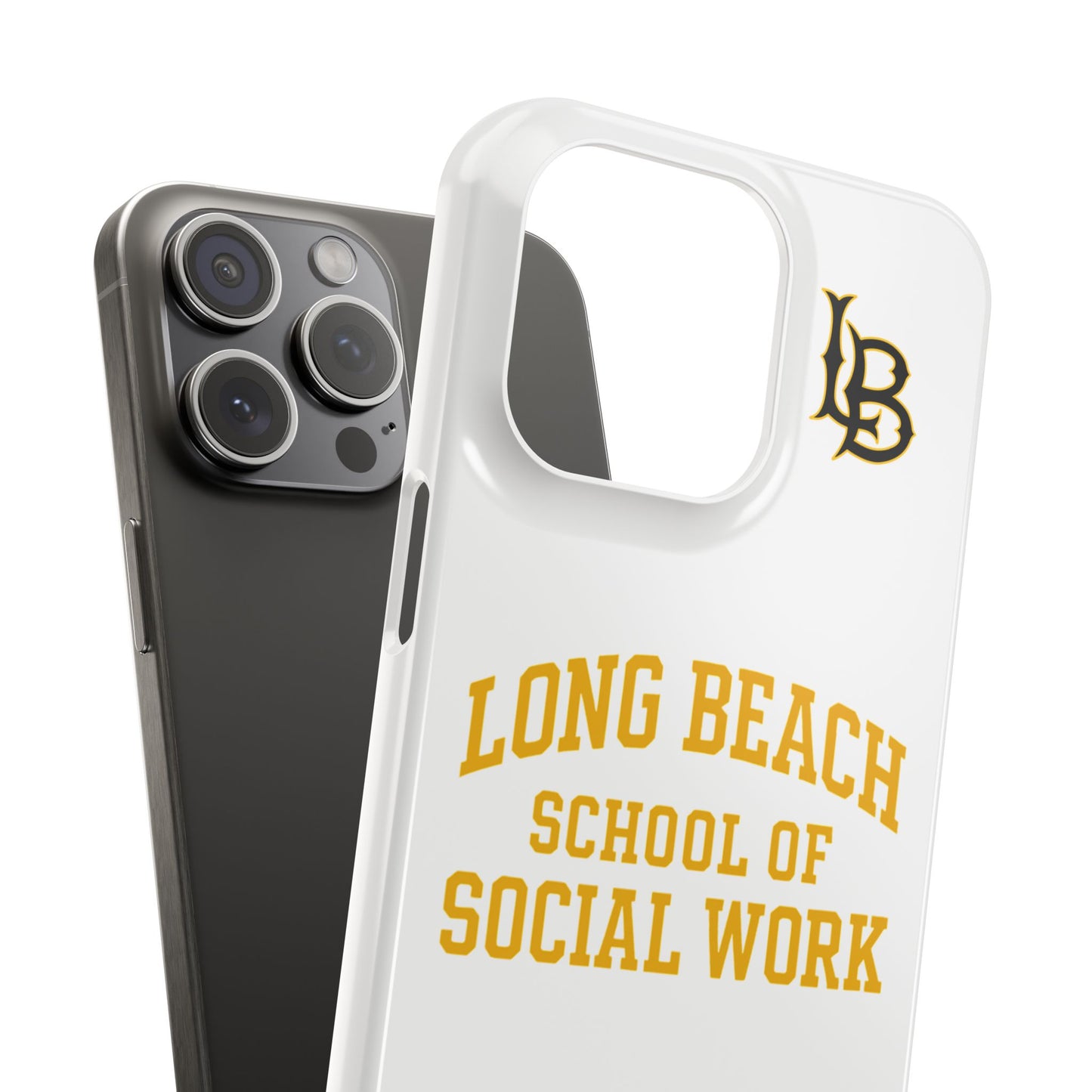 Long Beach State University - Slim I-Phone Case - School of Social Work (White