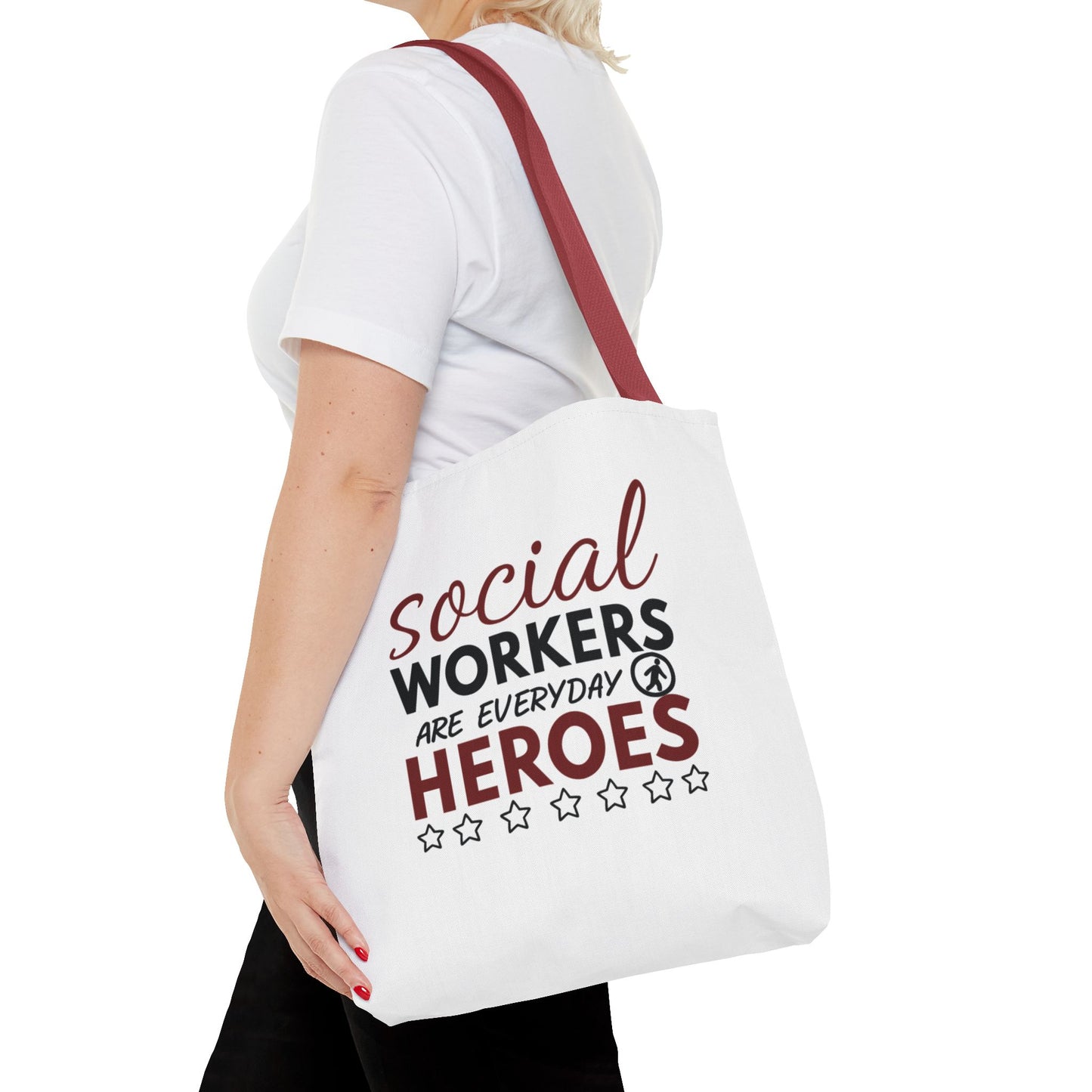 Social Worker Tote Bag — "Social Workers Are Everyday Heroes" / "Social Worker Change the World" Reusable Gift