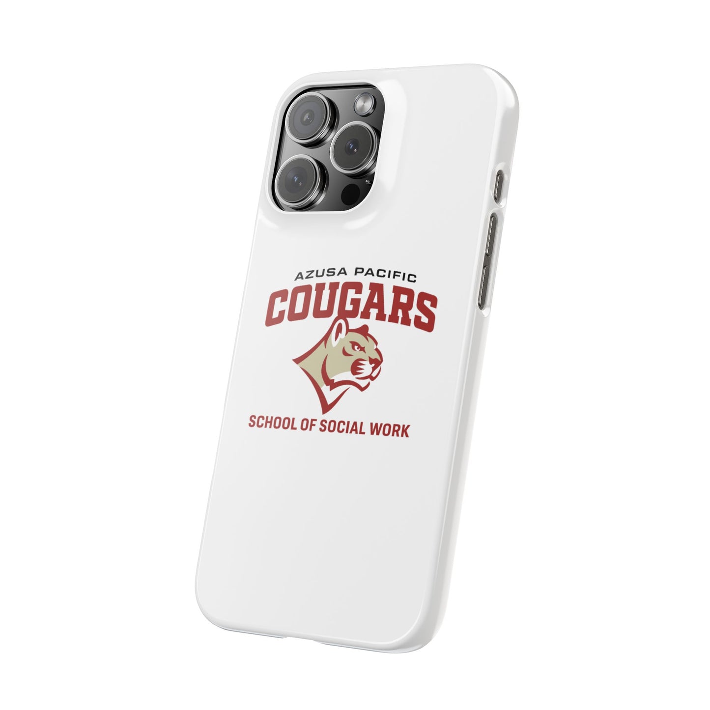Azuza Pacific University - Slim I-Phone Case - School of Social Work (White)
