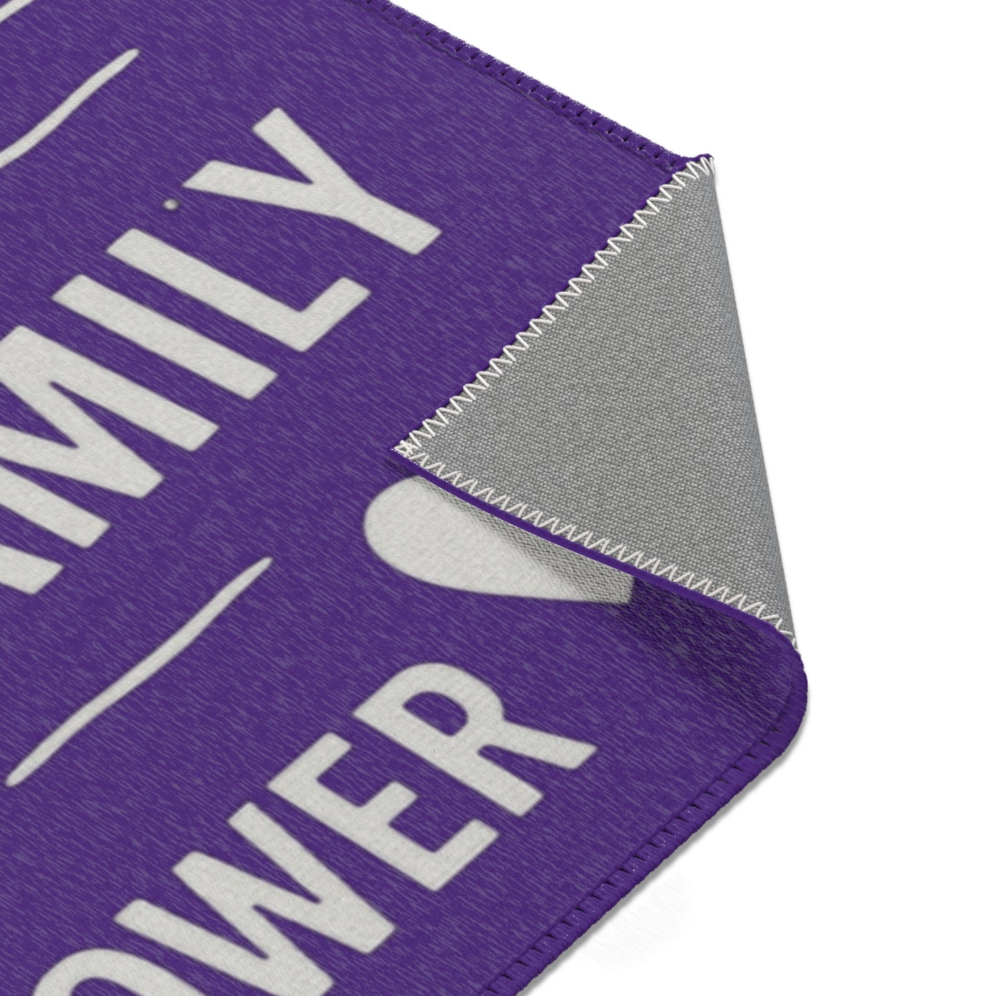 School Social Work Inspirational Area Rug - Purple With Logo