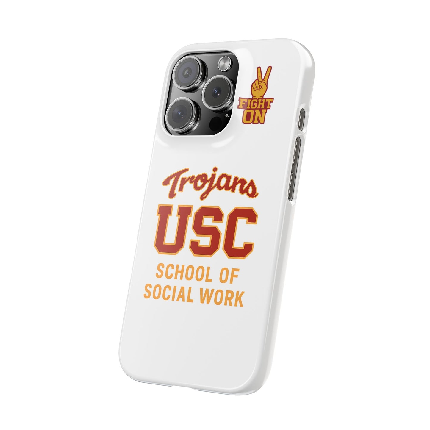 USC Trojans Slim I-Phone Case - School of Social Work (White)