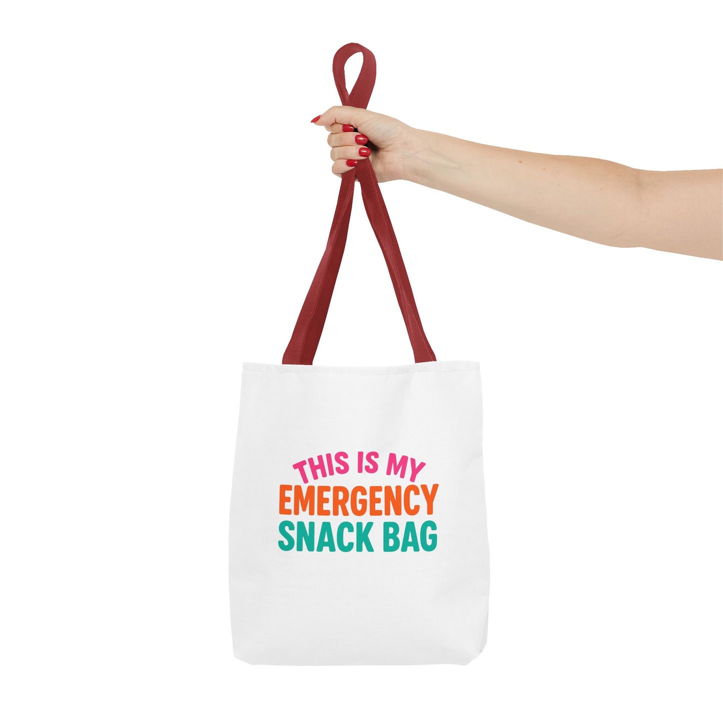 Snack Emergency Tote Bag — "This Is My Emergency Snack Bag" Cute Grocery/Everyday Carry (Social Work/Mental Health)