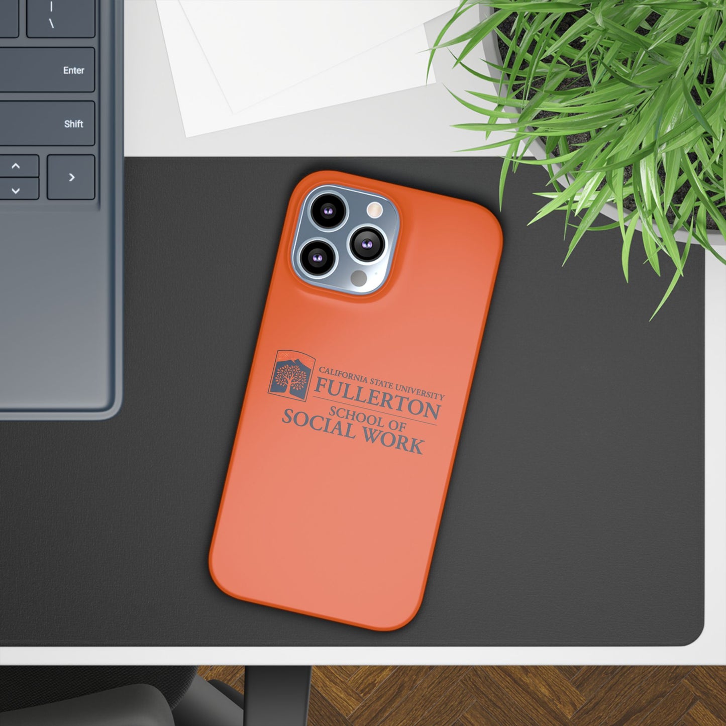 Cal State Fullerton University - Slim I-Phone Case - School of Social Work (Orange)