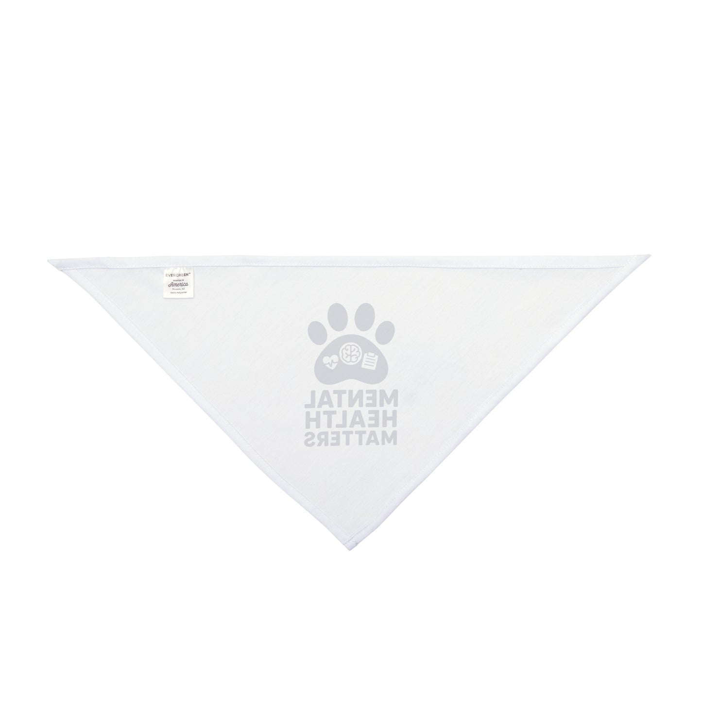 Mental Health Matters Pet Bandana - Paw Print Awareness Scarf for Dogs & Cats