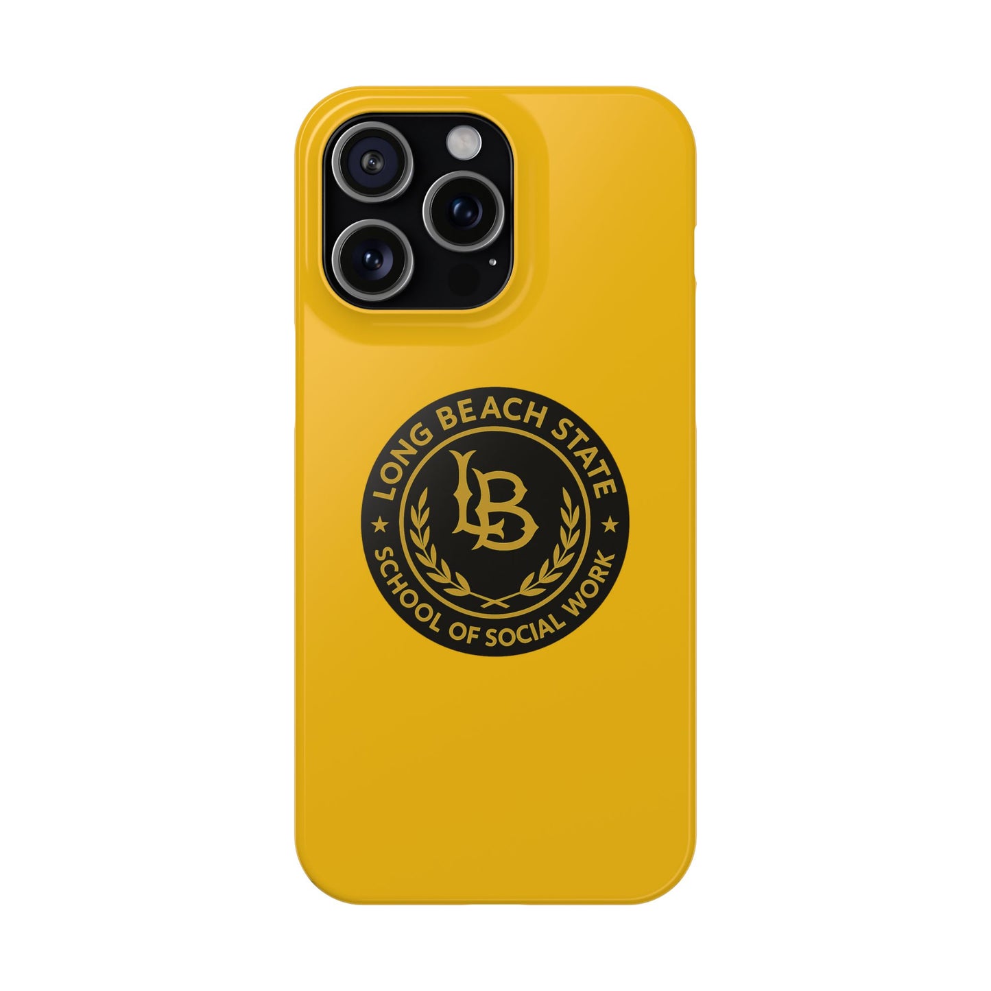 Long Beach State University - Slim I-Phone Case - School of Social Work (Yellow)