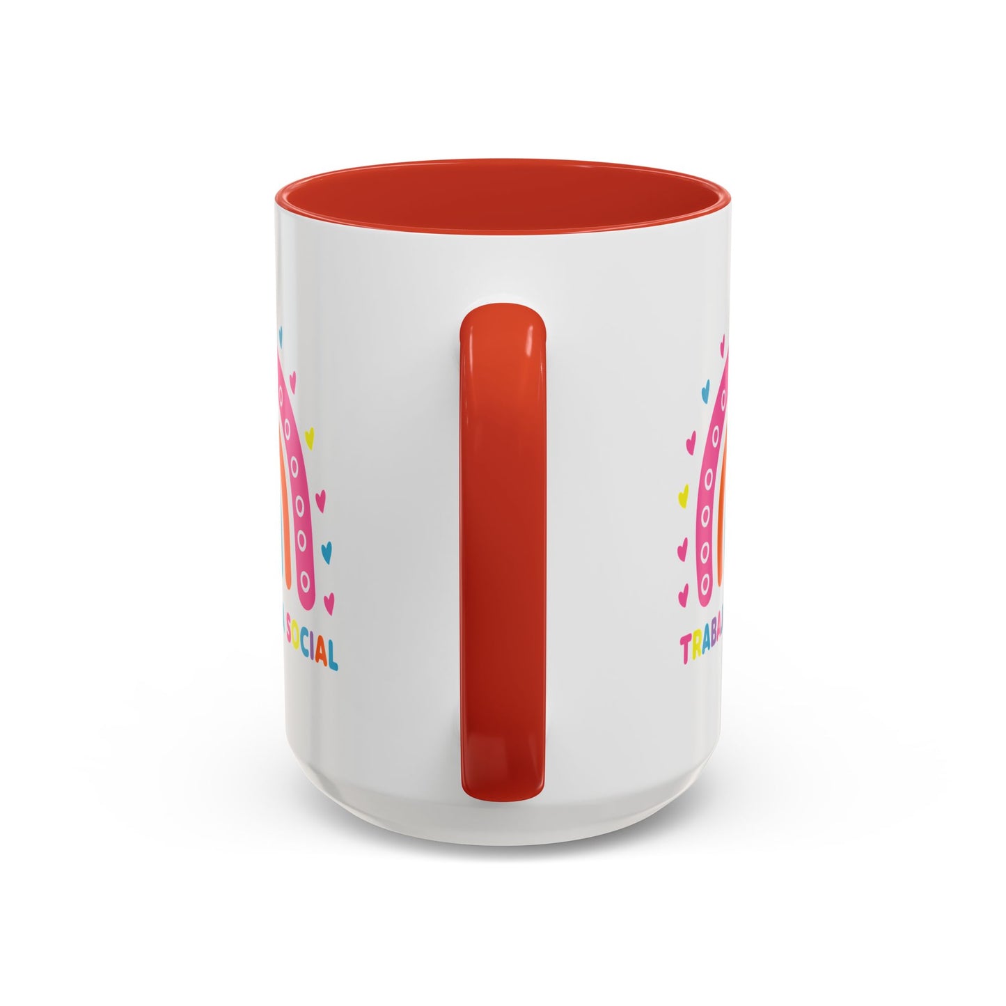 Accent Coffee Mug - 'Trabajadora Social' Colorful Rainbow Social Worker Gift (15 oz)
