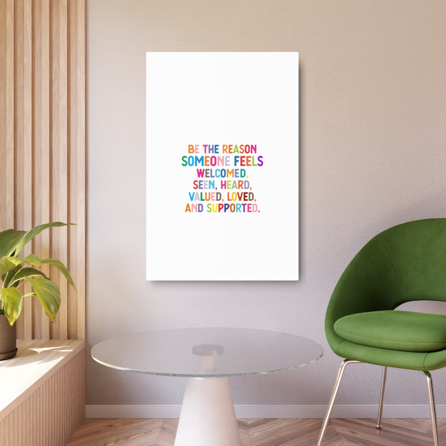 Metal Art Sign - "Be the Reason" Rainbow Inspirational Wall Decor - Social Work