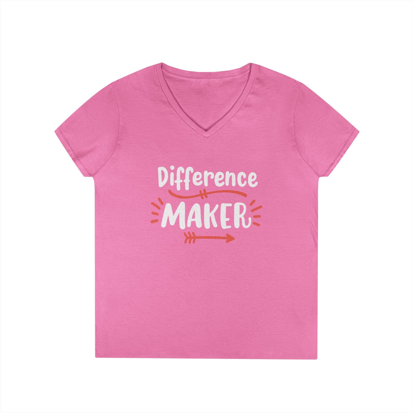 Difference Maker V-Neck Tee — Inspirational Ladies' T-Shirt