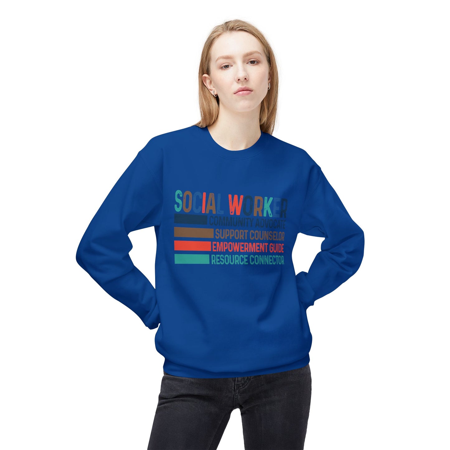 Social Worker Crewneck Sweatshirt — Retro & Fun Design