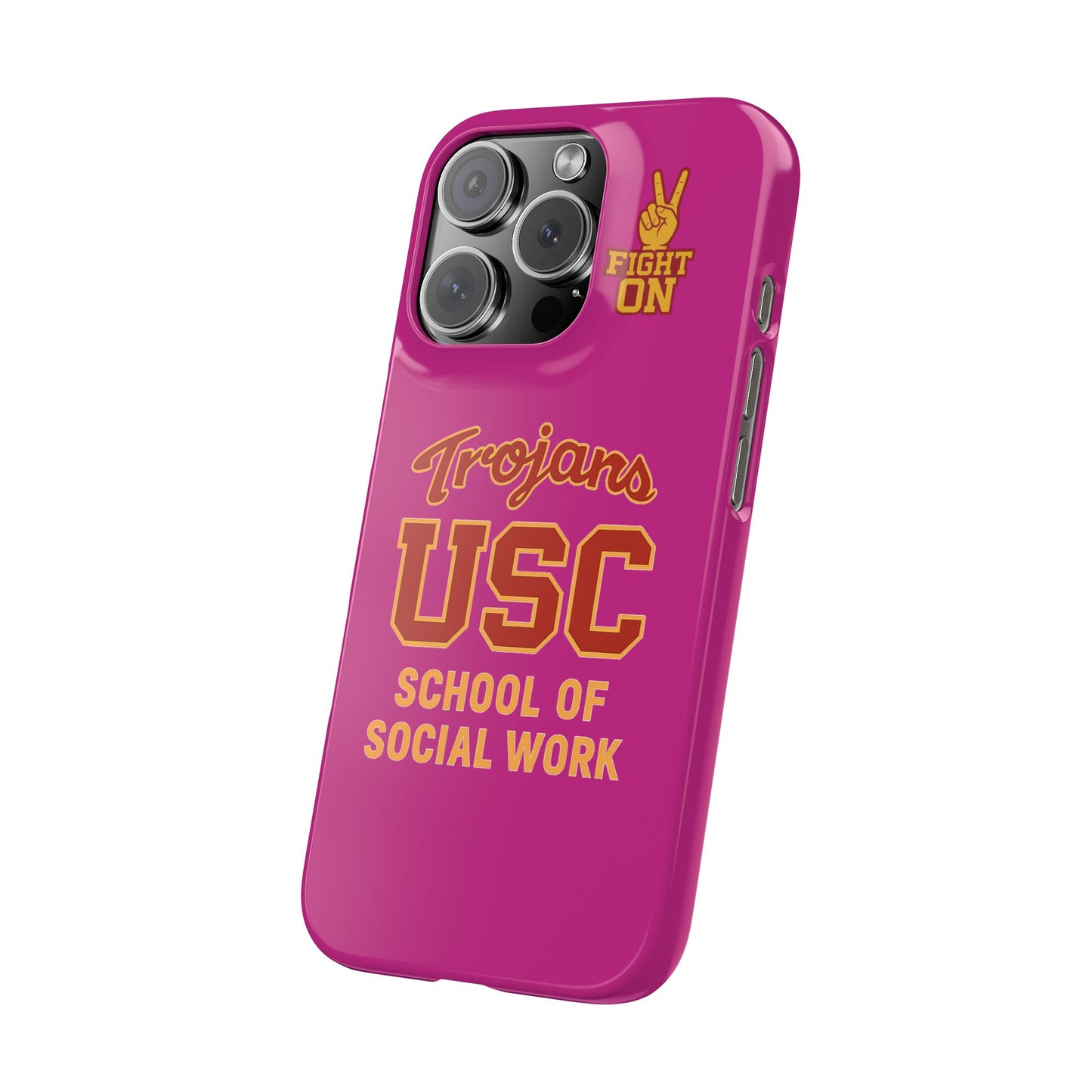 USC Trojans Slim I-Phone Case - School of Social Work (Pink)