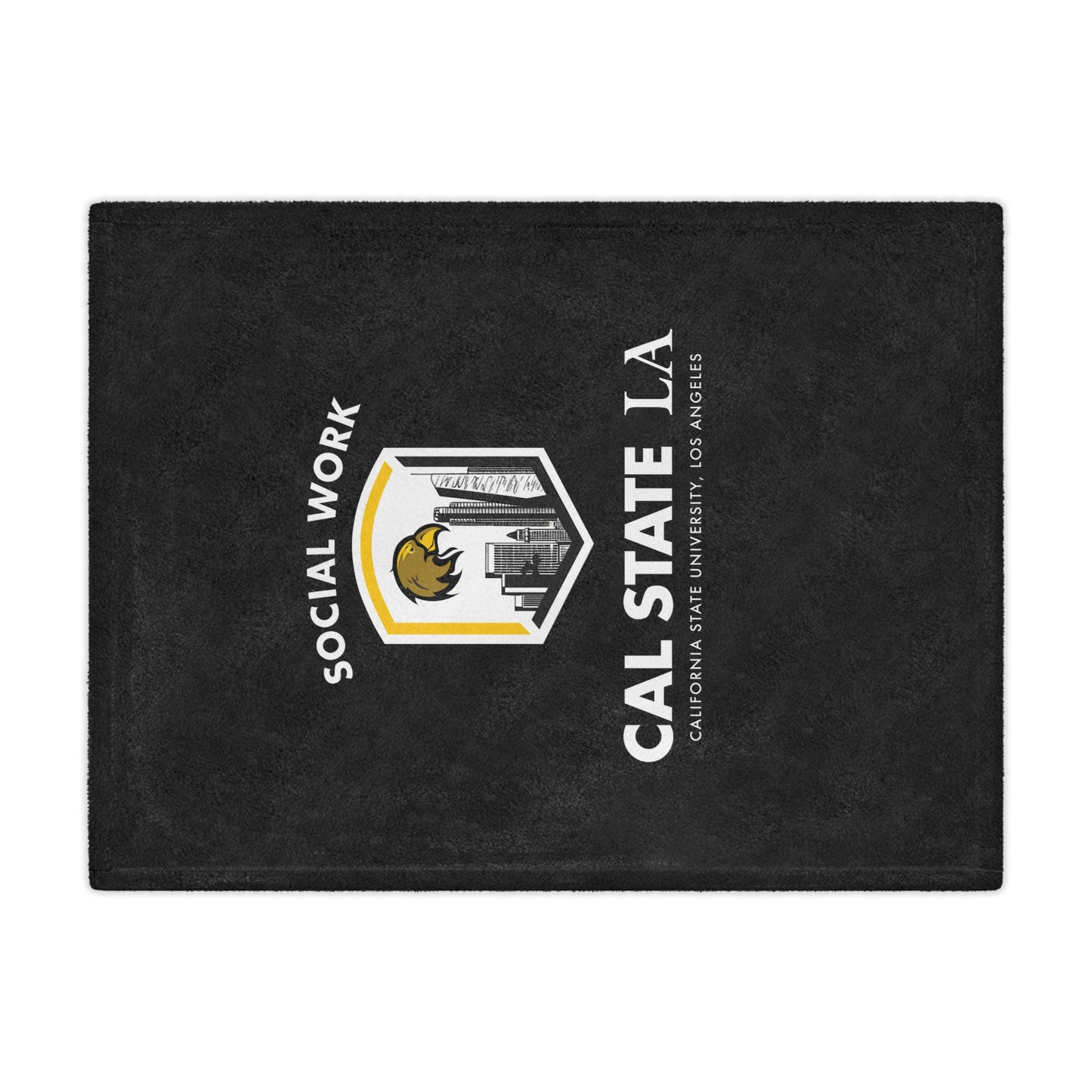 CSULA School of Social Work Mini Blanket - Great for your office chair or your couch at home!
