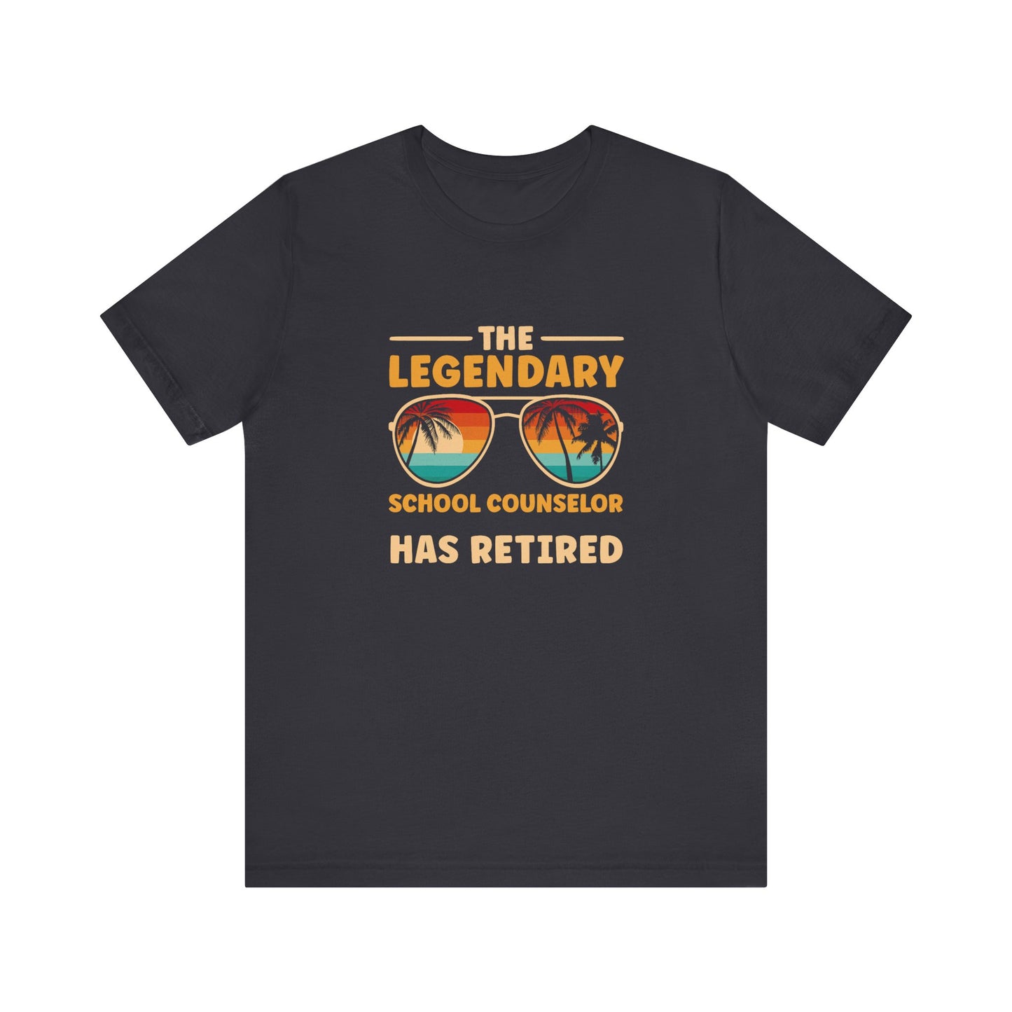Unisex The Legendary School Counselor Has Retired T-Shirt — Retirement Gift Tee for Counselors