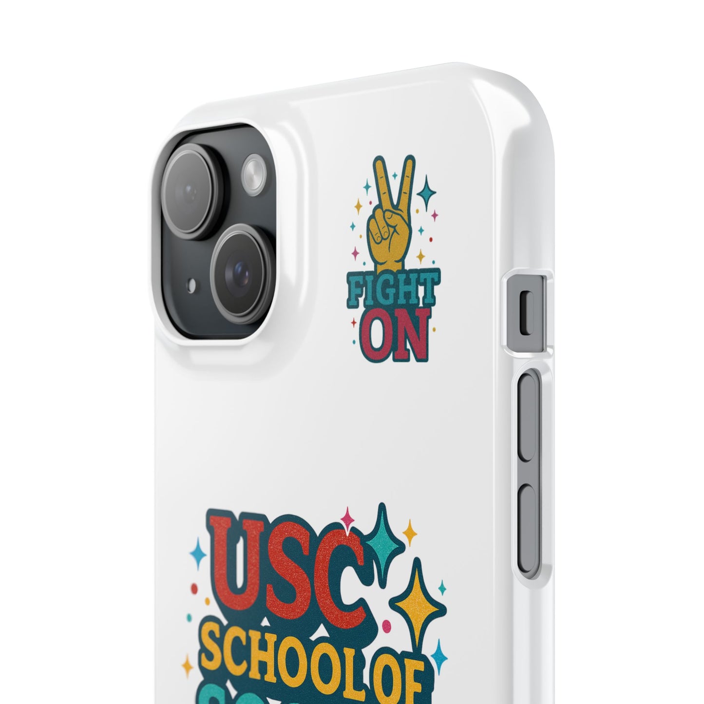 USC Trojans Slim I-Phone Case - School of Social Work - Glitter Style