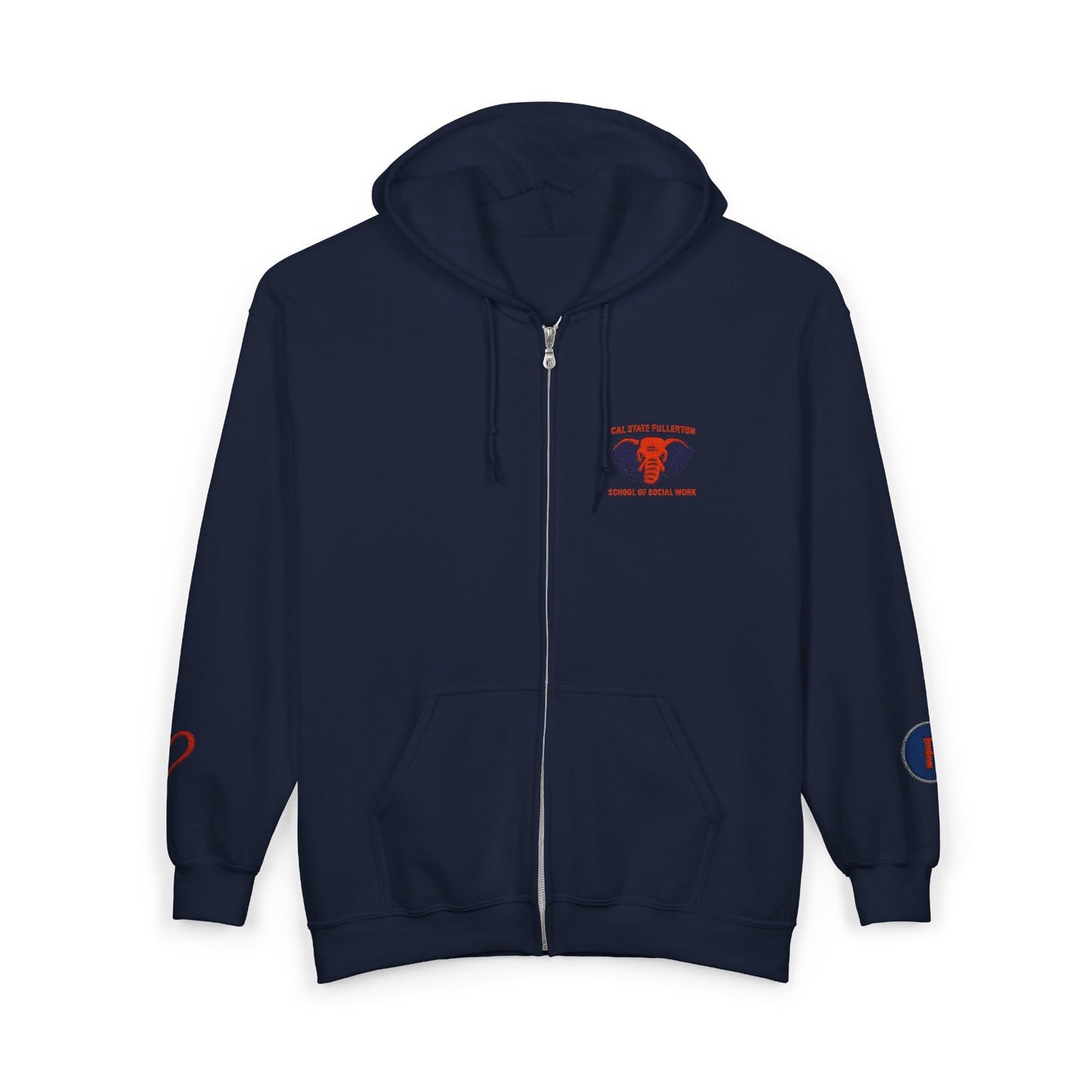 Cal State Fullerton- School of Social Work -Unisex Heavy Blend™ Full Zip Hooded Sweatshirt - Ultimate Comfort for Fans