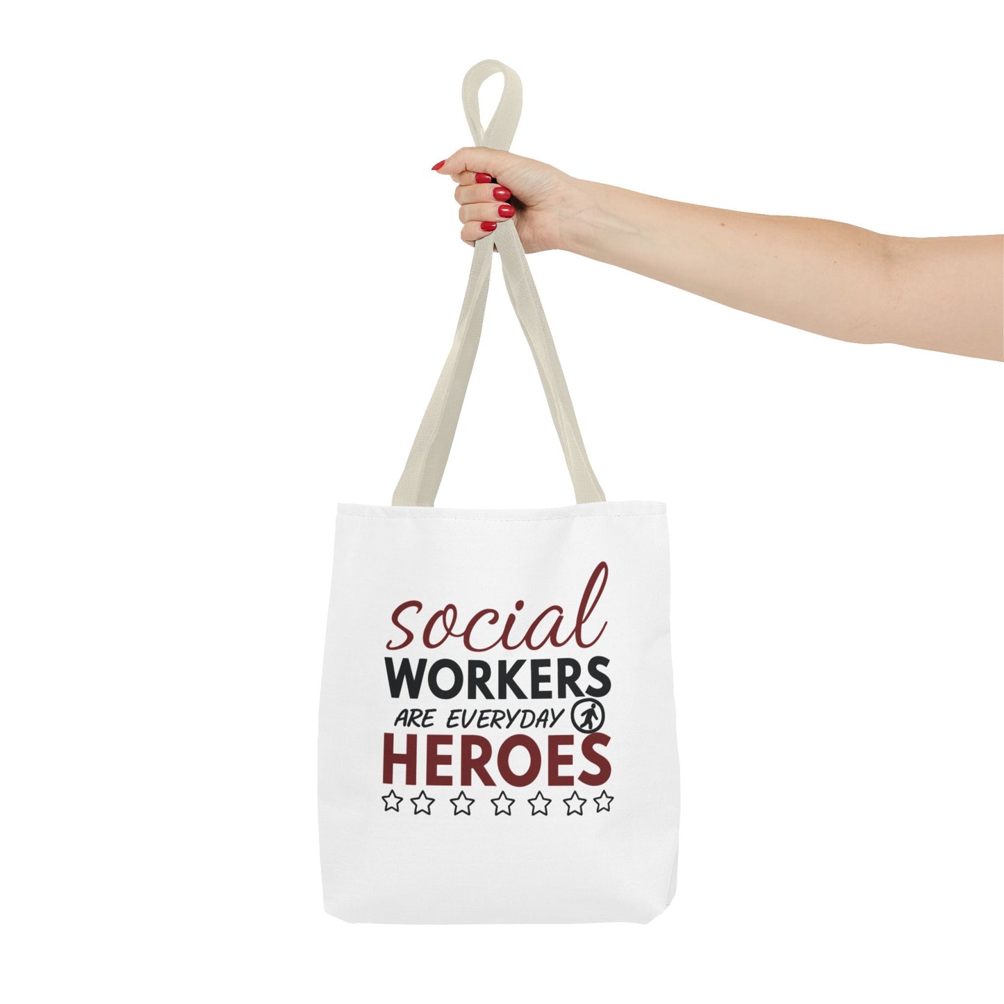 Social Worker Tote Bag — "Social Workers Are Everyday Heroes" / "Social Worker Change the World" Reusable Gift