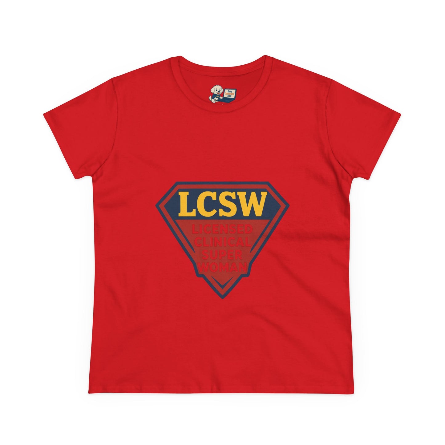 LCSW = Licensed Clinical Super Woman Tee – Saving the World, One Session at a Time Women's Midweight Cotton T-Shirt - Social Work