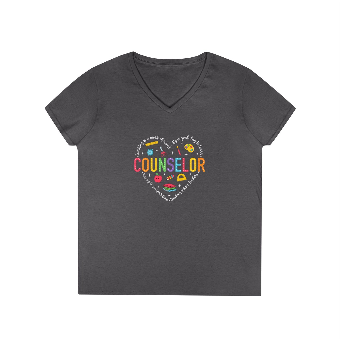 Ladies' V-Neck T-Shirt - "Counselor"