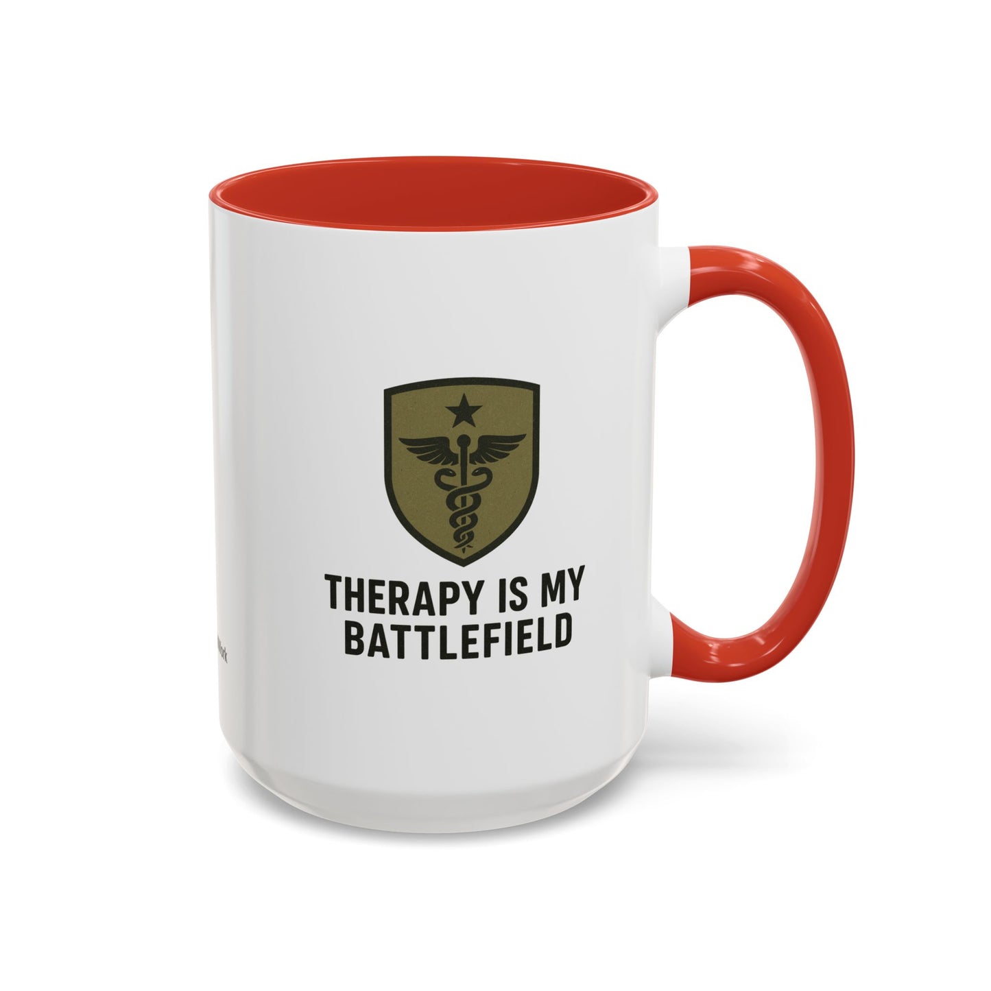 Military Social Work -Empowering Coffee Mug - "Therapy is My Battlefield" - Perfect Gift for Advocates and Supporters