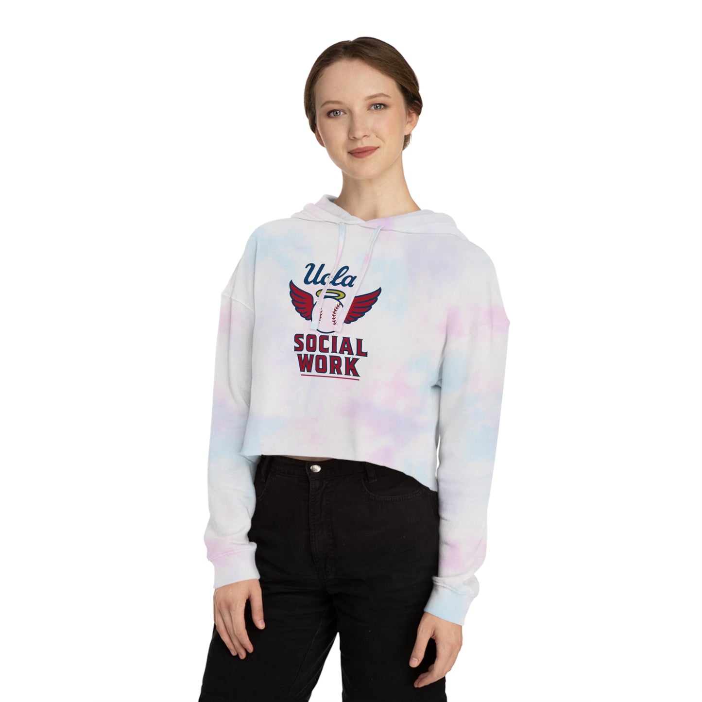 UCLA Social Work Women's Cropped Hooded Sweatshirt