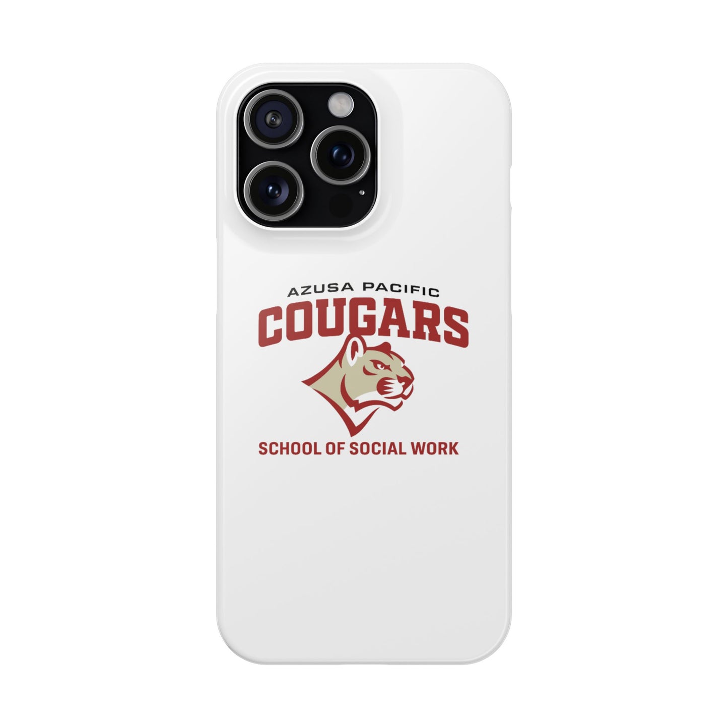 Azuza Pacific University - Slim I-Phone Case - School of Social Work (White)