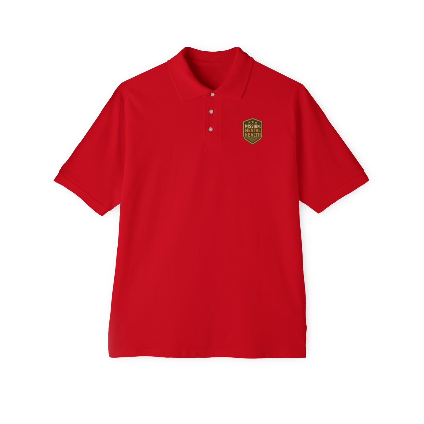 Military Social Work "Operation Mental Health" -Classic Men's Piqué Polo with Emblem