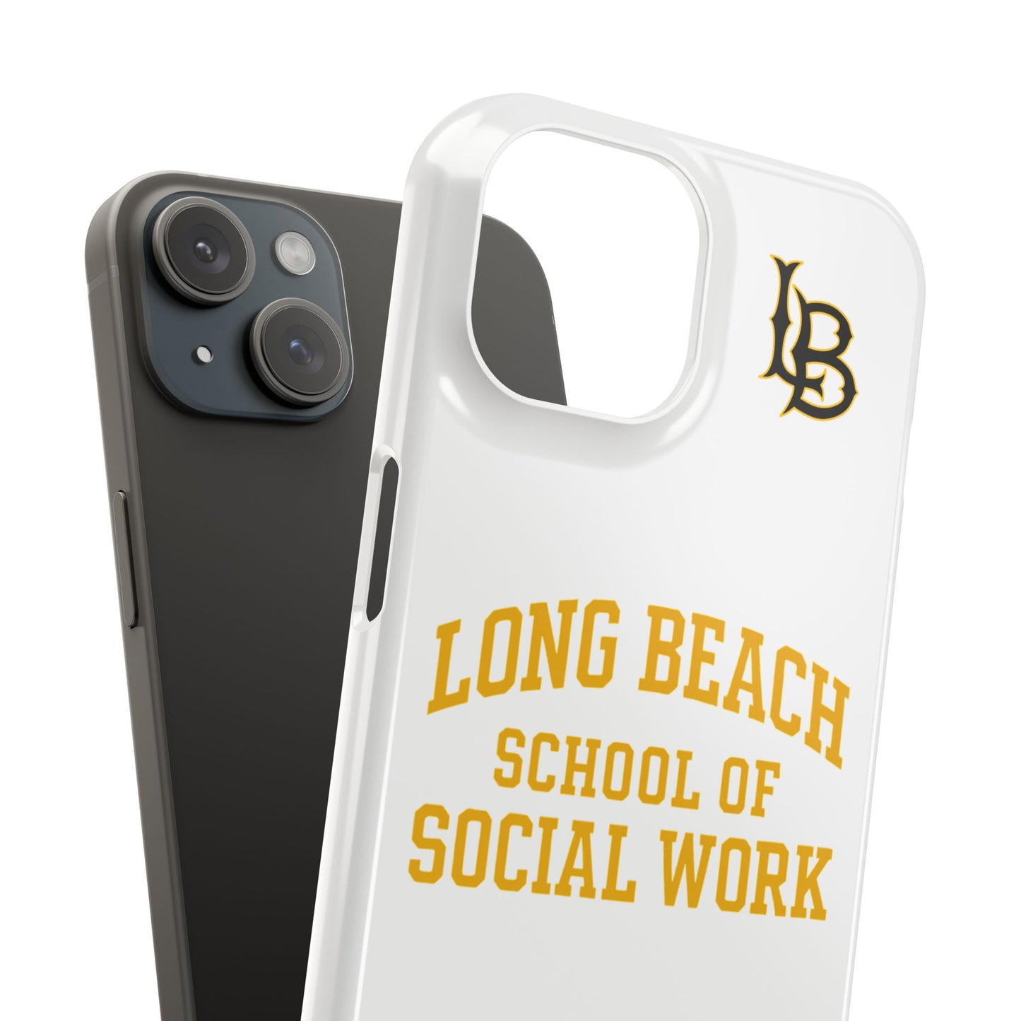 Long Beach State University - Slim I-Phone Case - School of Social Work (White