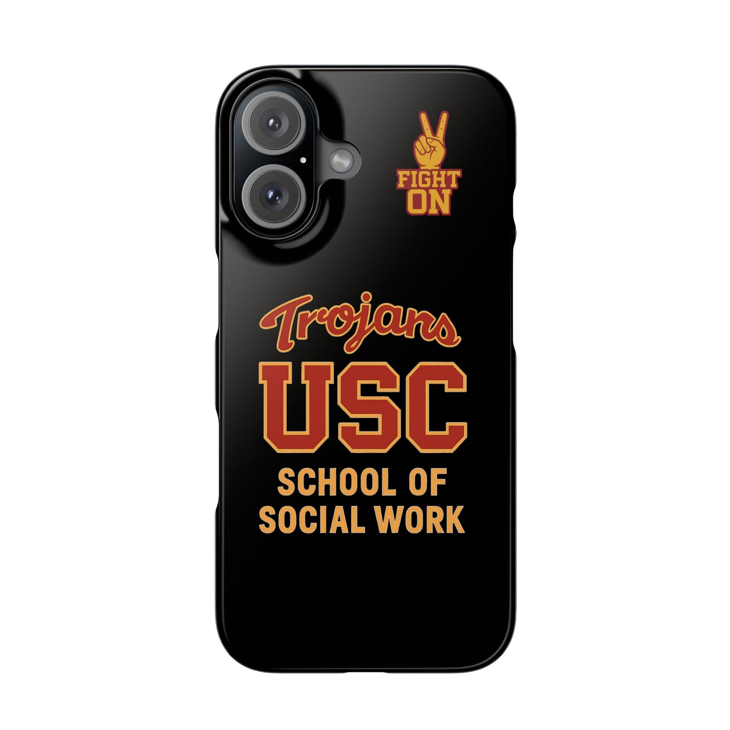 USC Trojans Slim I-Phone Case - School of Social Work (Black)
