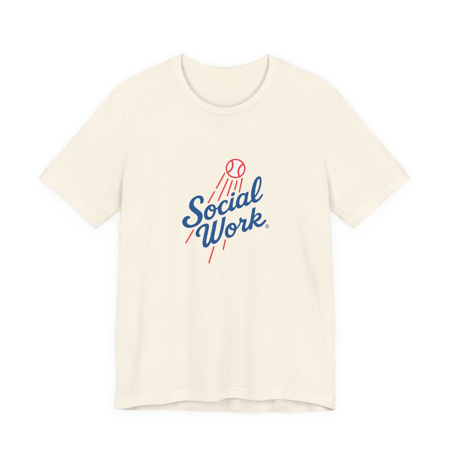 Men's Social Work Baseball Tee — Retro Script Social Worker T-Shirt