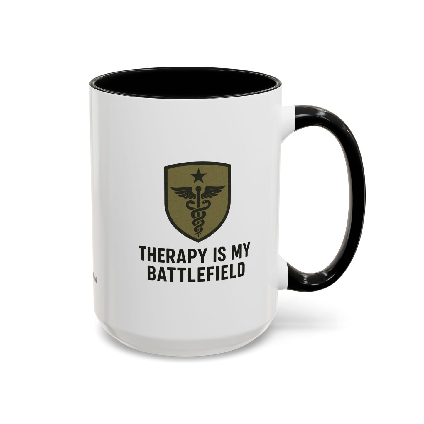 Military Social Work -Empowering Coffee Mug - "Therapy is My Battlefield" - Perfect Gift for Advocates and Supporters