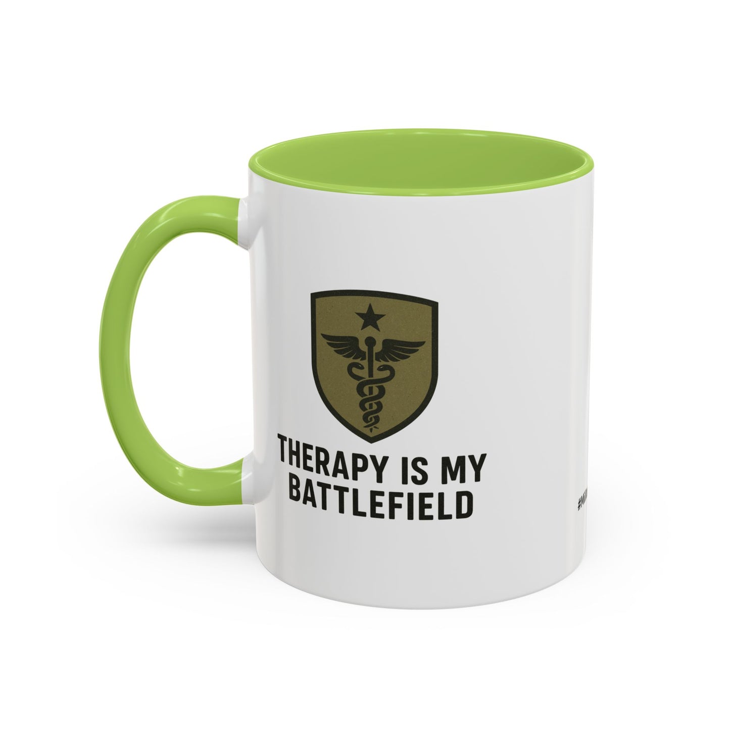 Military Social Work -Empowering Coffee Mug - "Therapy is My Battlefield" - Perfect Gift for Advocates and Supporters