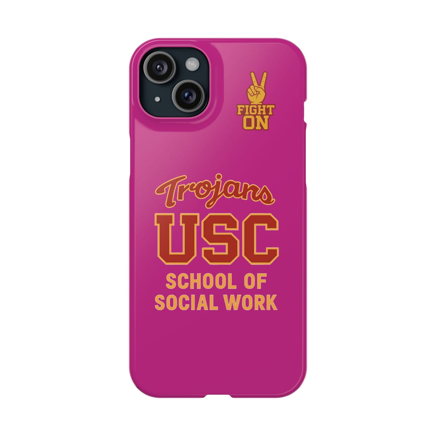 USC Trojans Slim I-Phone Case - School of Social Work (Pink)