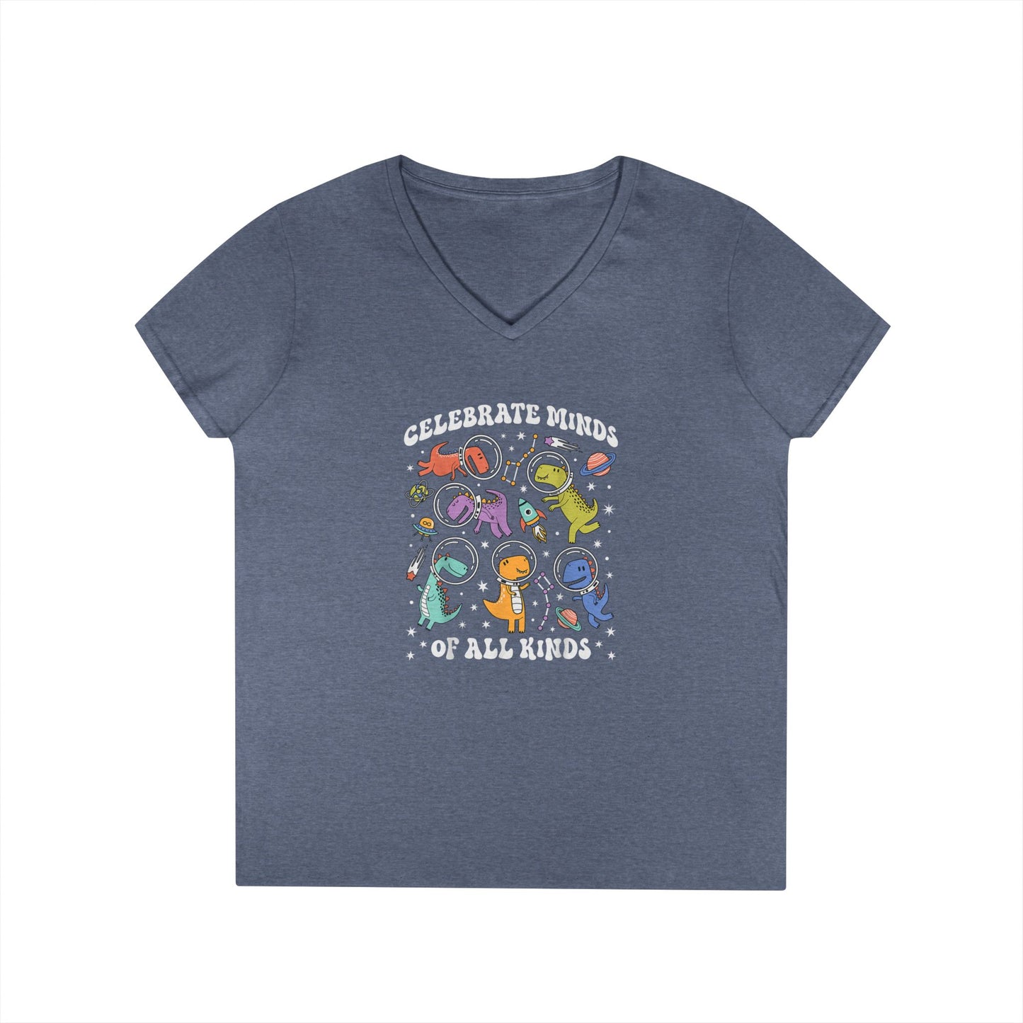 Celebrate Blinds of All Kinds V-Neck Tee - School Social Worker (Women's)