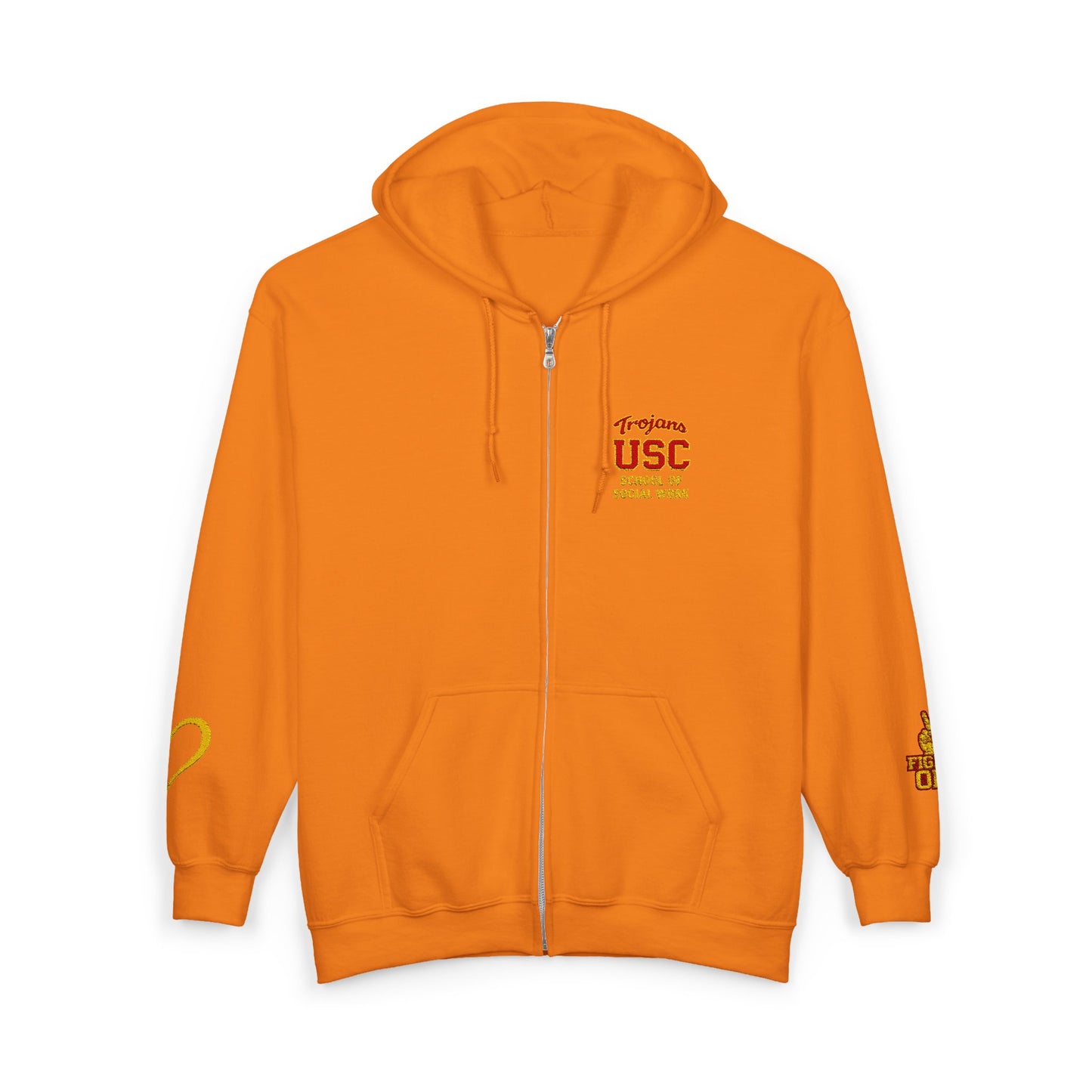 USC School of Social Work -Unisex Heavy Blend™ Full Zip Hooded Sweatshirt - Ultimate Comfort for Fans