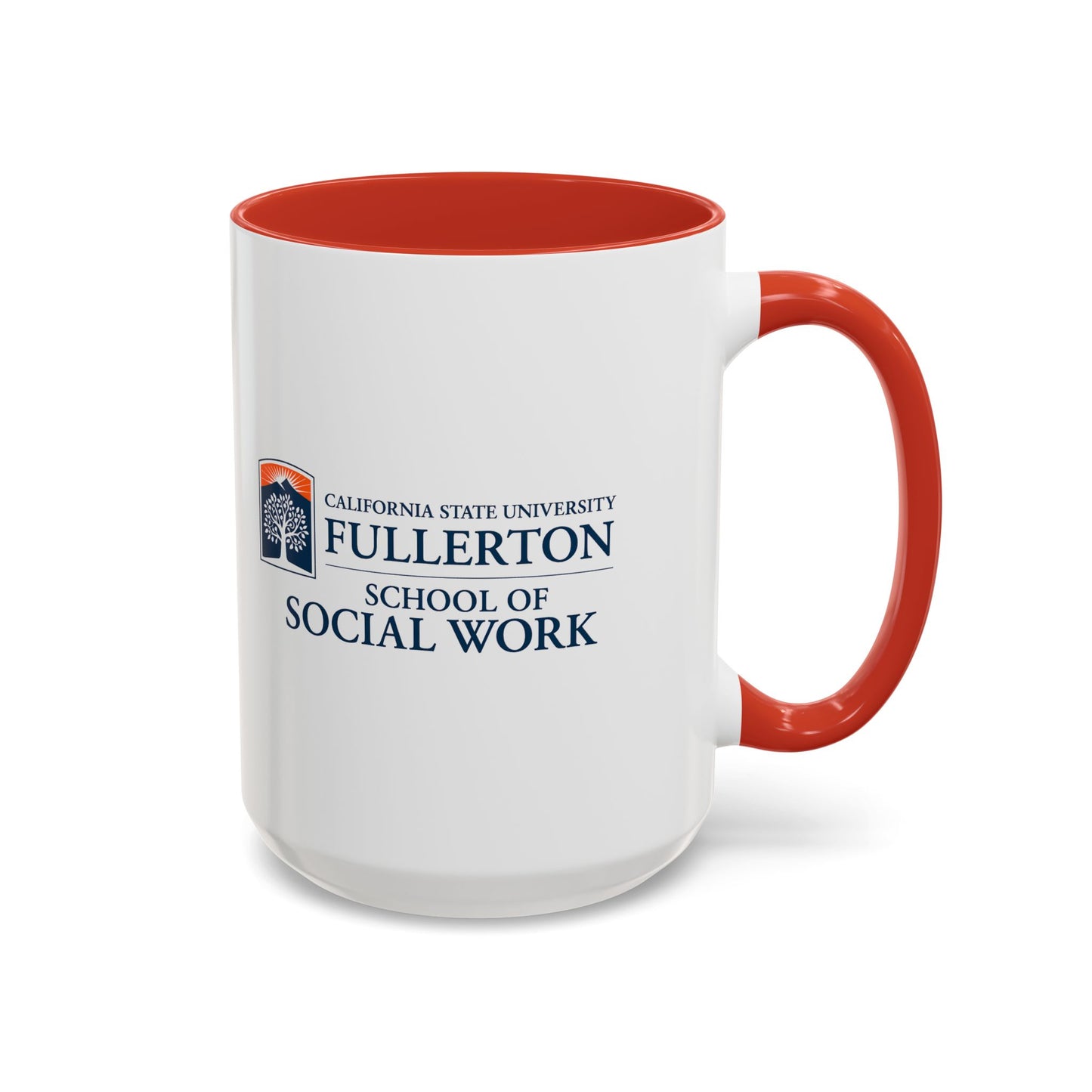 Fullerton School of Social Work Customized Accent Coffee Mug - 15oz