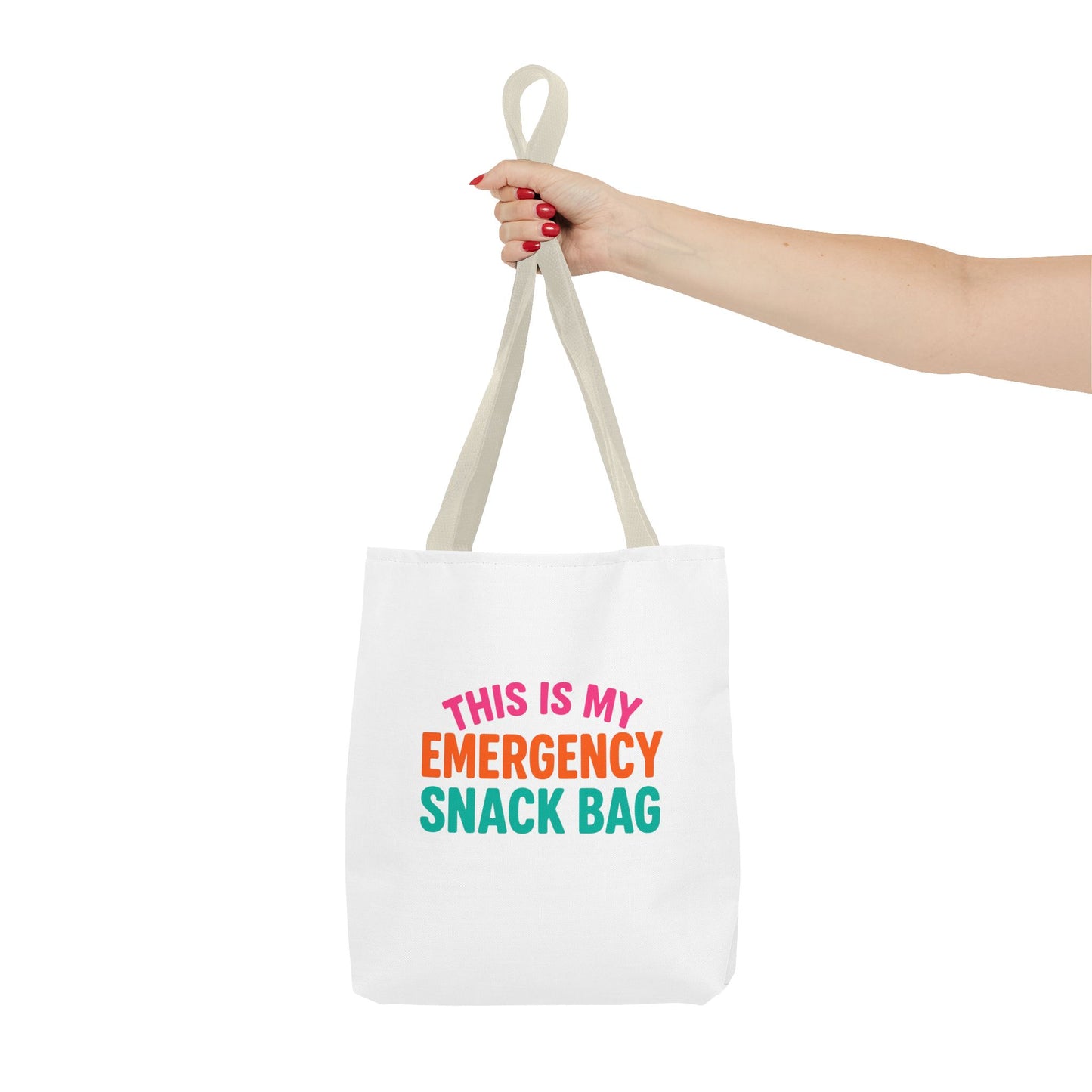 Snack Emergency Tote Bag — "This Is My Emergency Snack Bag" Cute Grocery/Everyday Carry (Social Work/Mental Health)