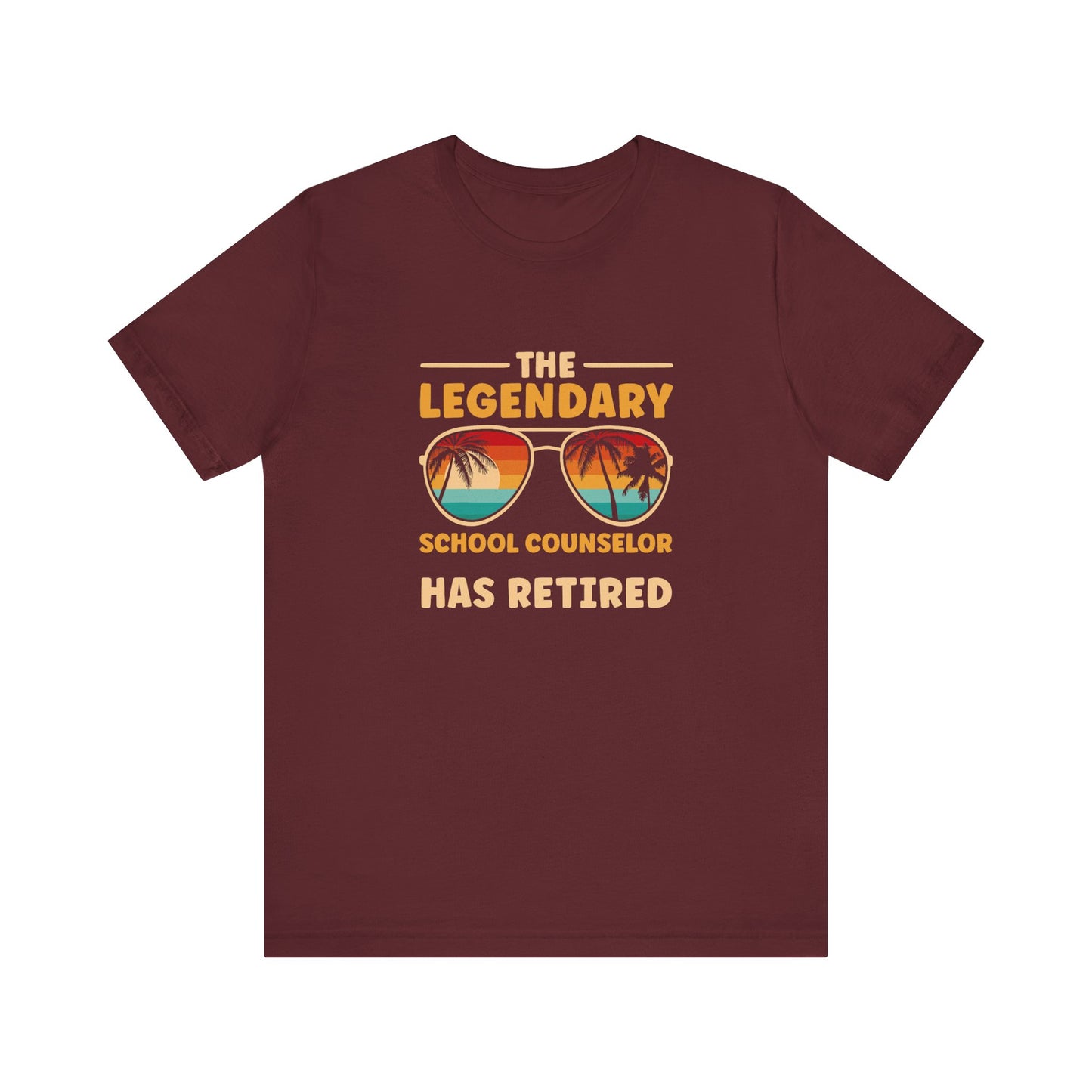 Unisex The Legendary School Counselor Has Retired T-Shirt — Retirement Gift Tee for Counselors