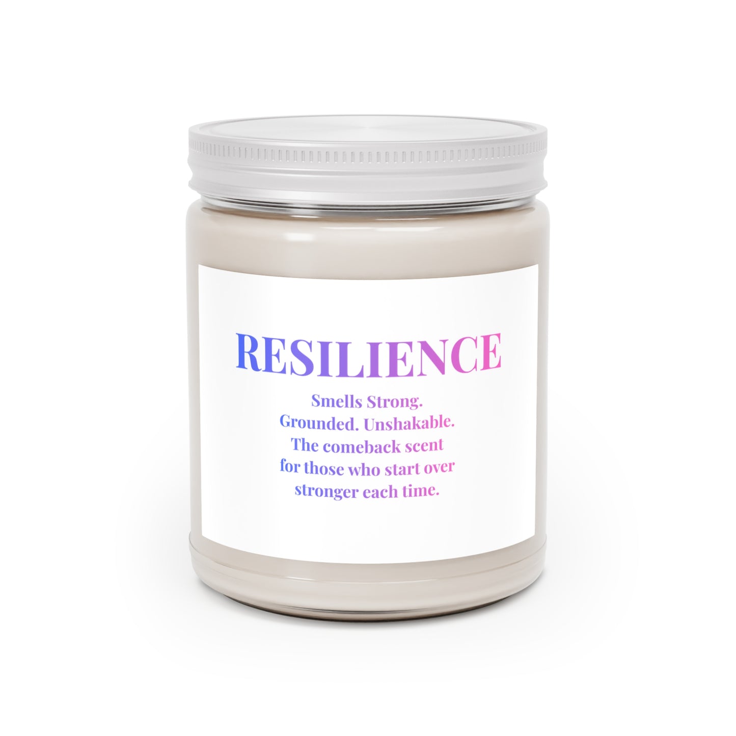 Resilience 9oz Soy Candle — "Smells Strong" Inspirational Scented Jar